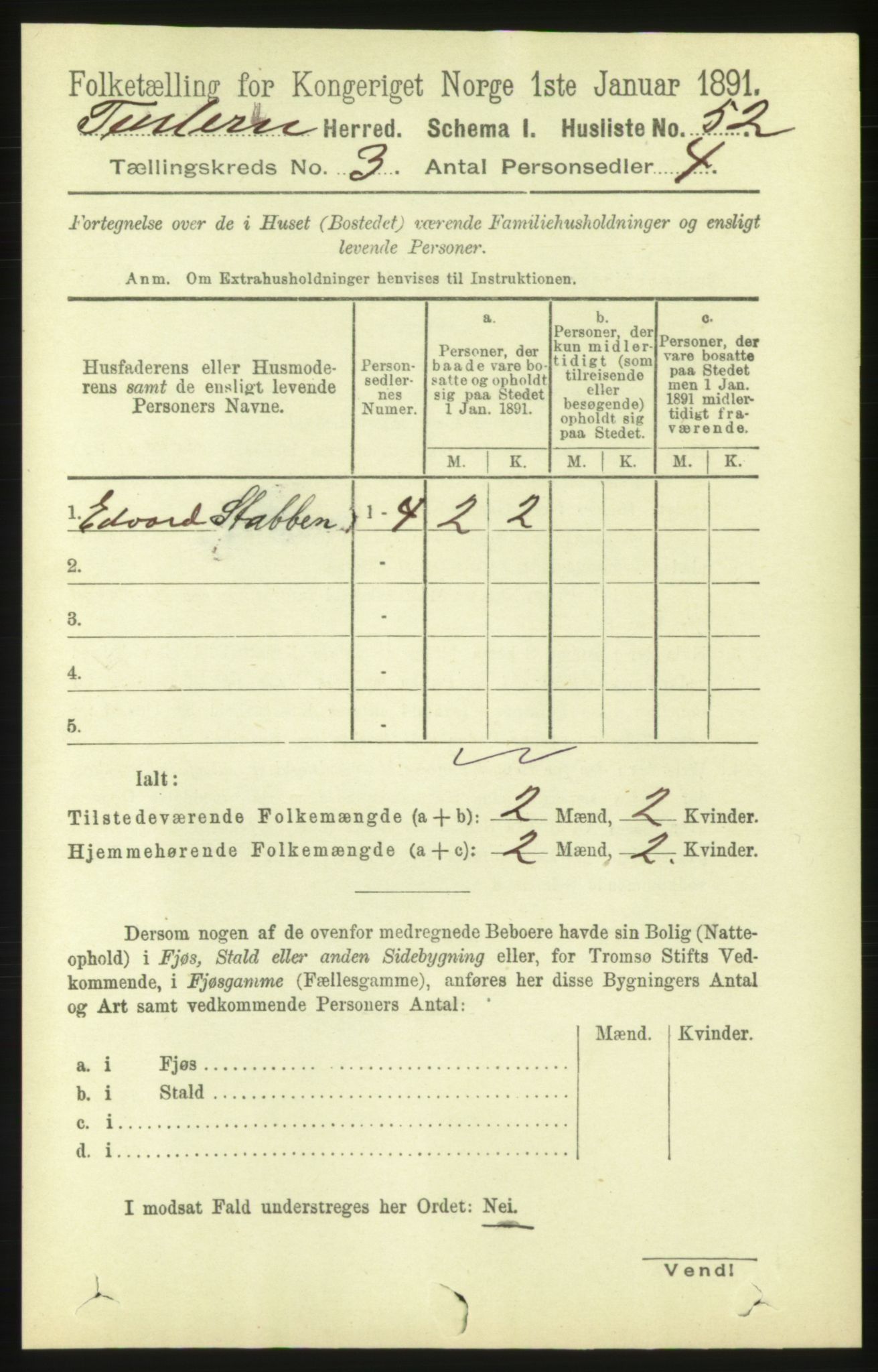 RA, 1891 census for 1572 Tustna, 1891, p. 941