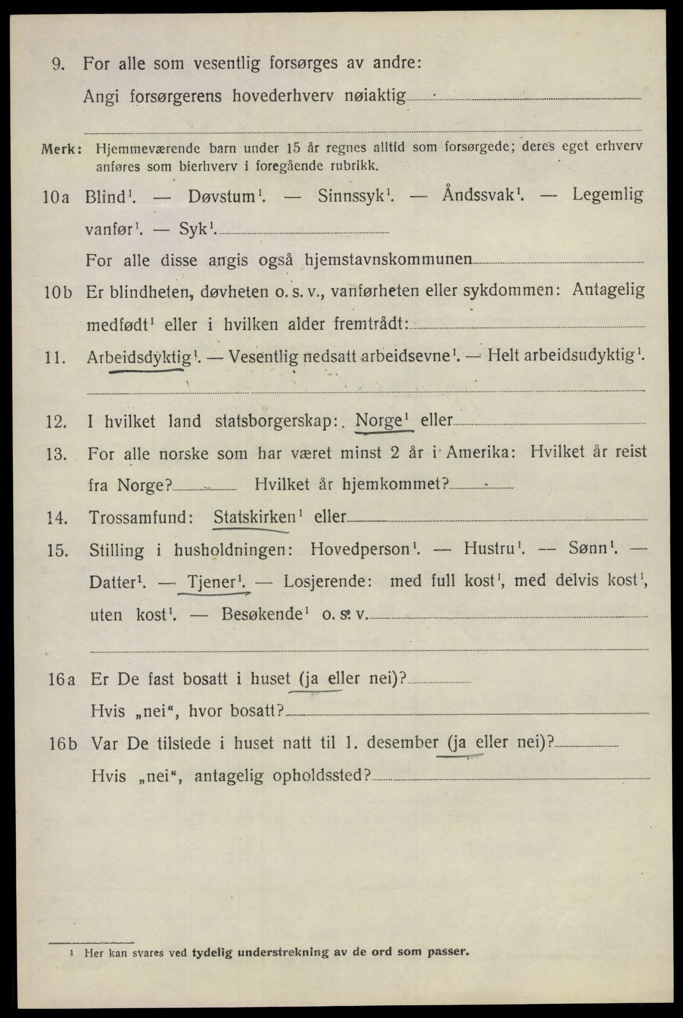 SAO, 1920 census for Ullensaker, 1920, p. 9656