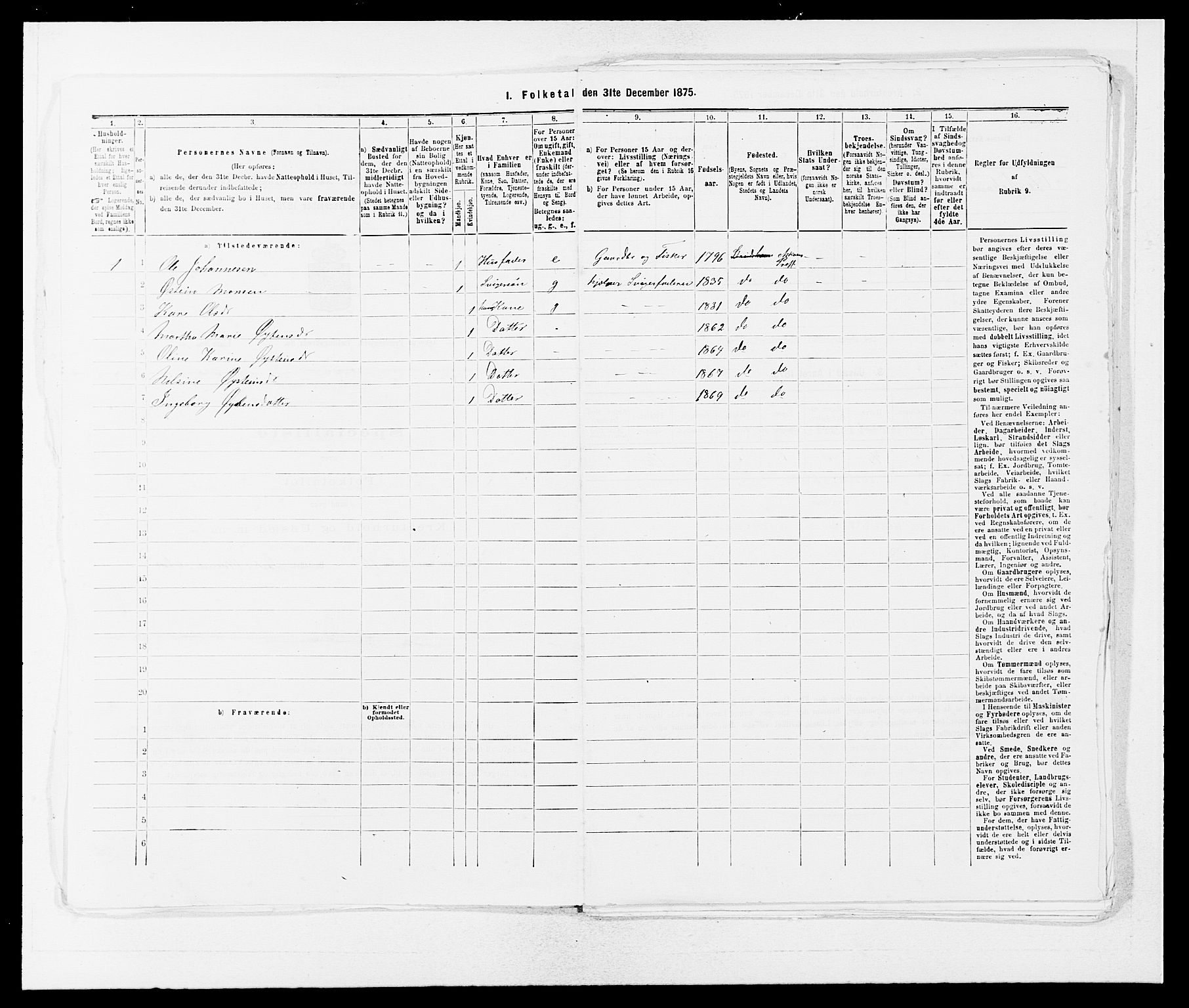 SAB, 1875 census for 1247P Askøy, 1875, p. 588