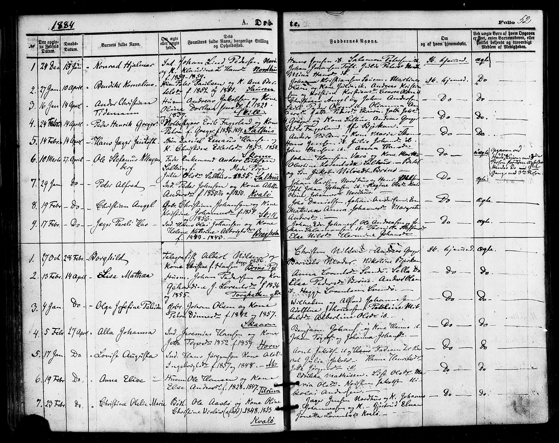 Ministerialprotokoller, klokkerbøker og fødselsregistre - Nordland, SAT/A-1459/813/L0199: Parish register (official) no. 813A09, 1875-1885, p. 52