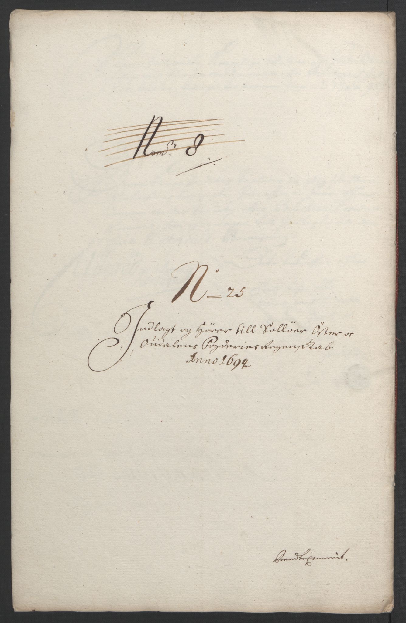 Rentekammeret inntil 1814, Reviderte regnskaper, Fogderegnskap, RA/EA-4092/R13/L0832: Fogderegnskap Solør, Odal og Østerdal, 1694, p. 328