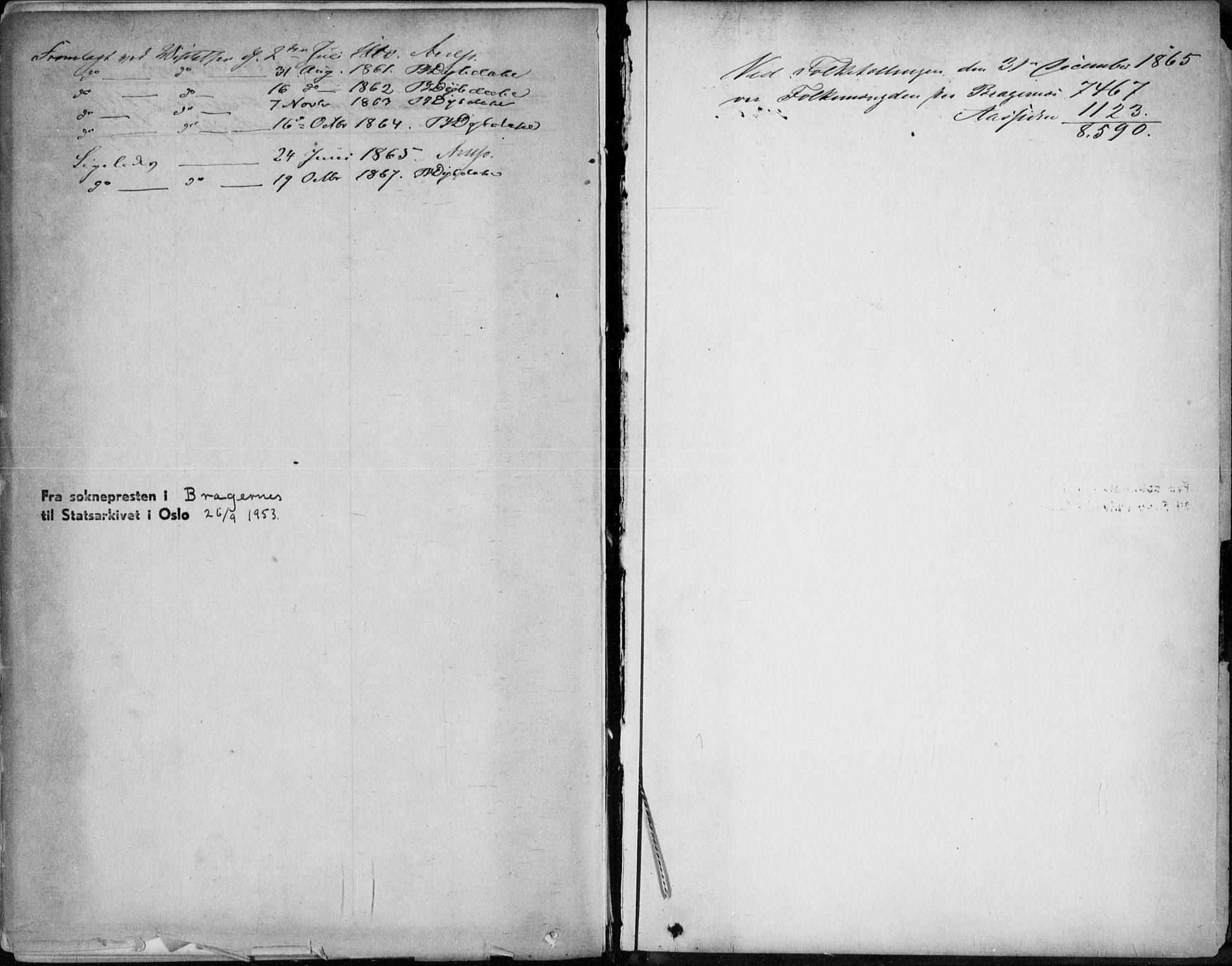 Bragernes kirkebøker, SAKO/A-6/F/Fb/L0003: Parish register (official) no. II 3, 1860-1868