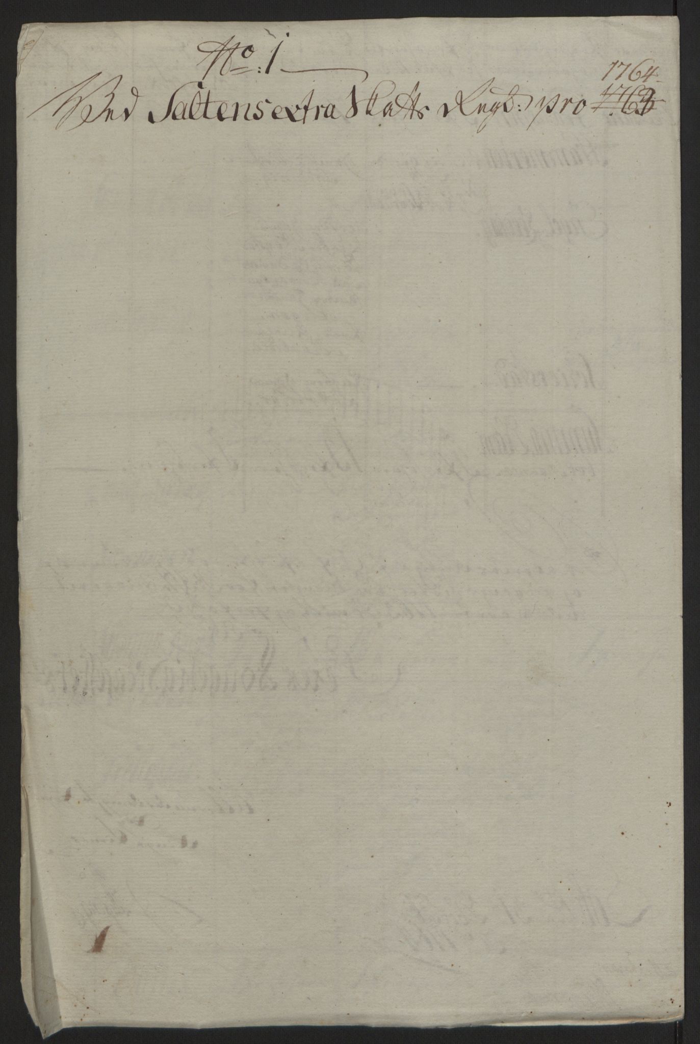 Rentekammeret inntil 1814, Reviderte regnskaper, Fogderegnskap, AV/RA-EA-4092/R66/L4670: Ekstraskatten Salten, 1762-1764, p. 186