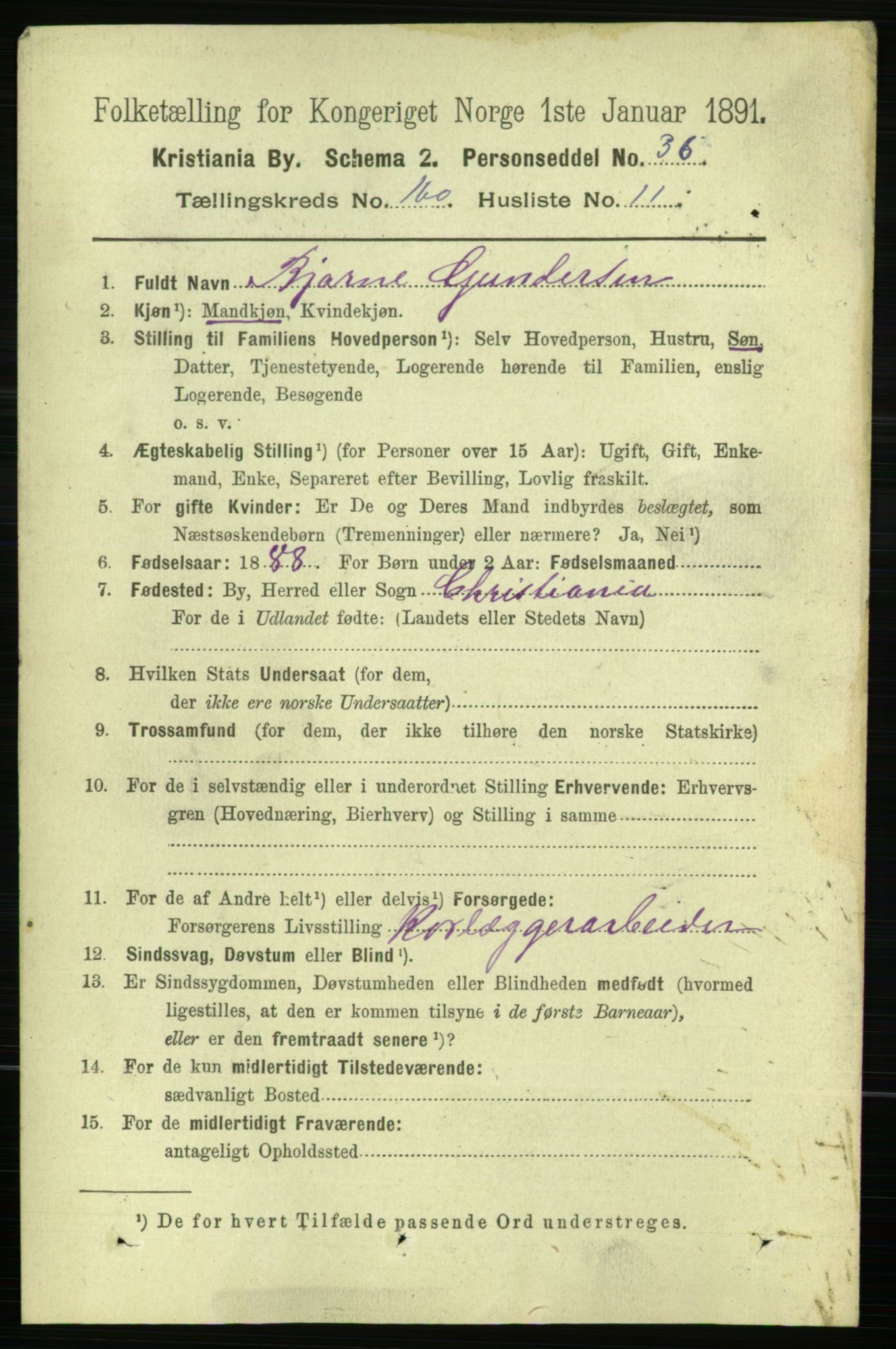 RA, 1891 census for 0301 Kristiania, 1891, p. 91002