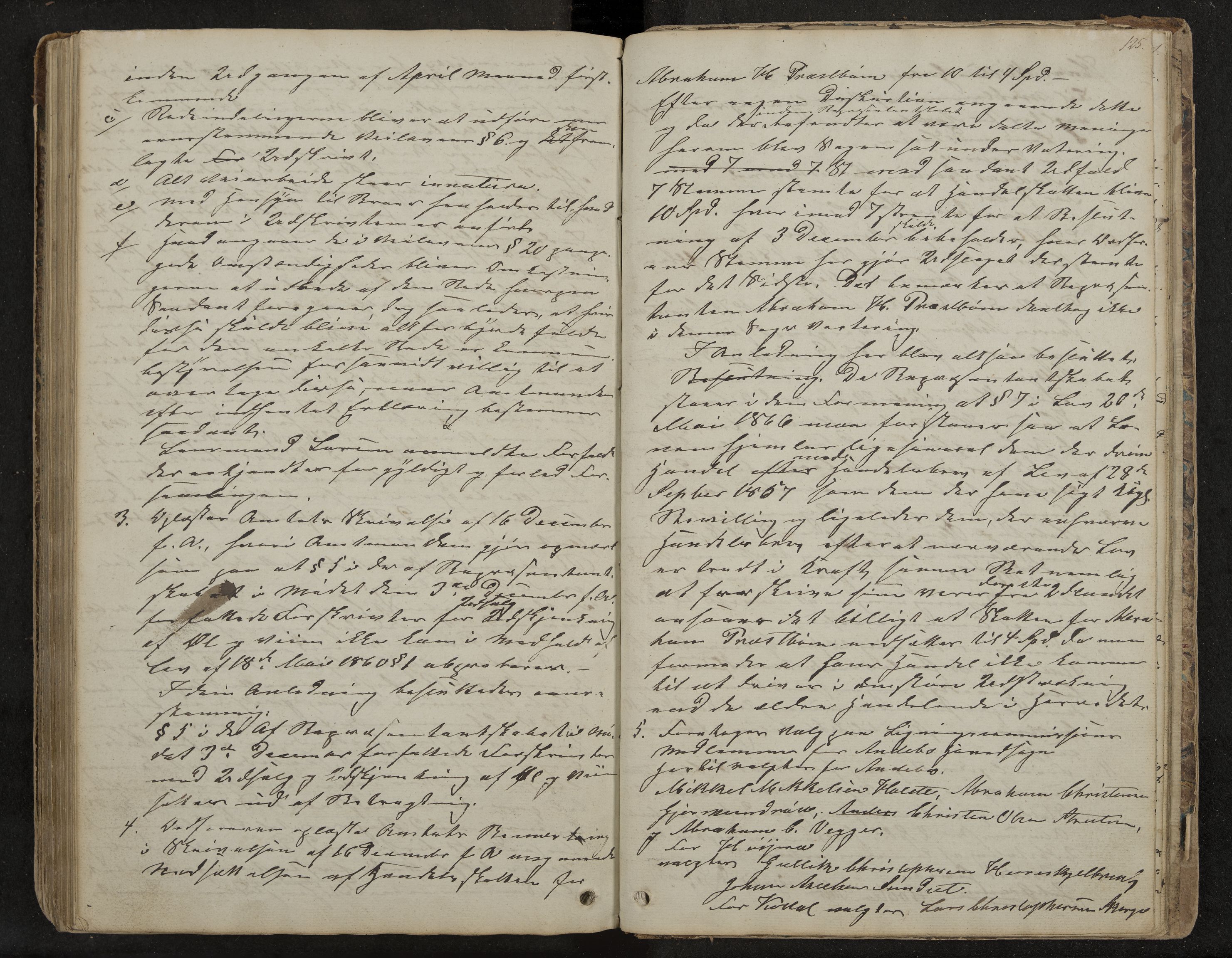 Andebu formannskap og sentraladministrasjon, IKAK/0719021-1/A/Aa/L0001: Møtebok med register, 1837-1869, p. 125