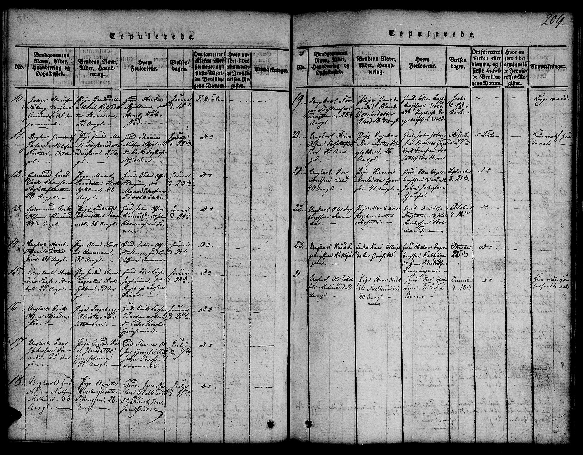 Ministerialprotokoller, klokkerbøker og fødselsregistre - Sør-Trøndelag, SAT/A-1456/691/L1092: Parish register (copy) no. 691C03, 1816-1852, p. 209
