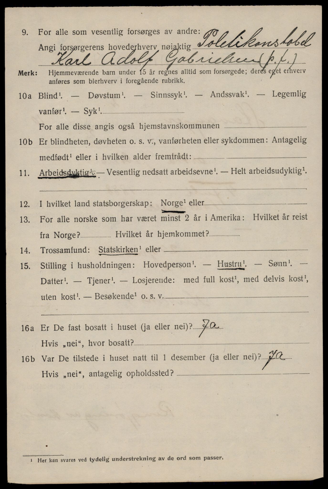 SAST, 1920 census for Stavanger, 1920, p. 51541