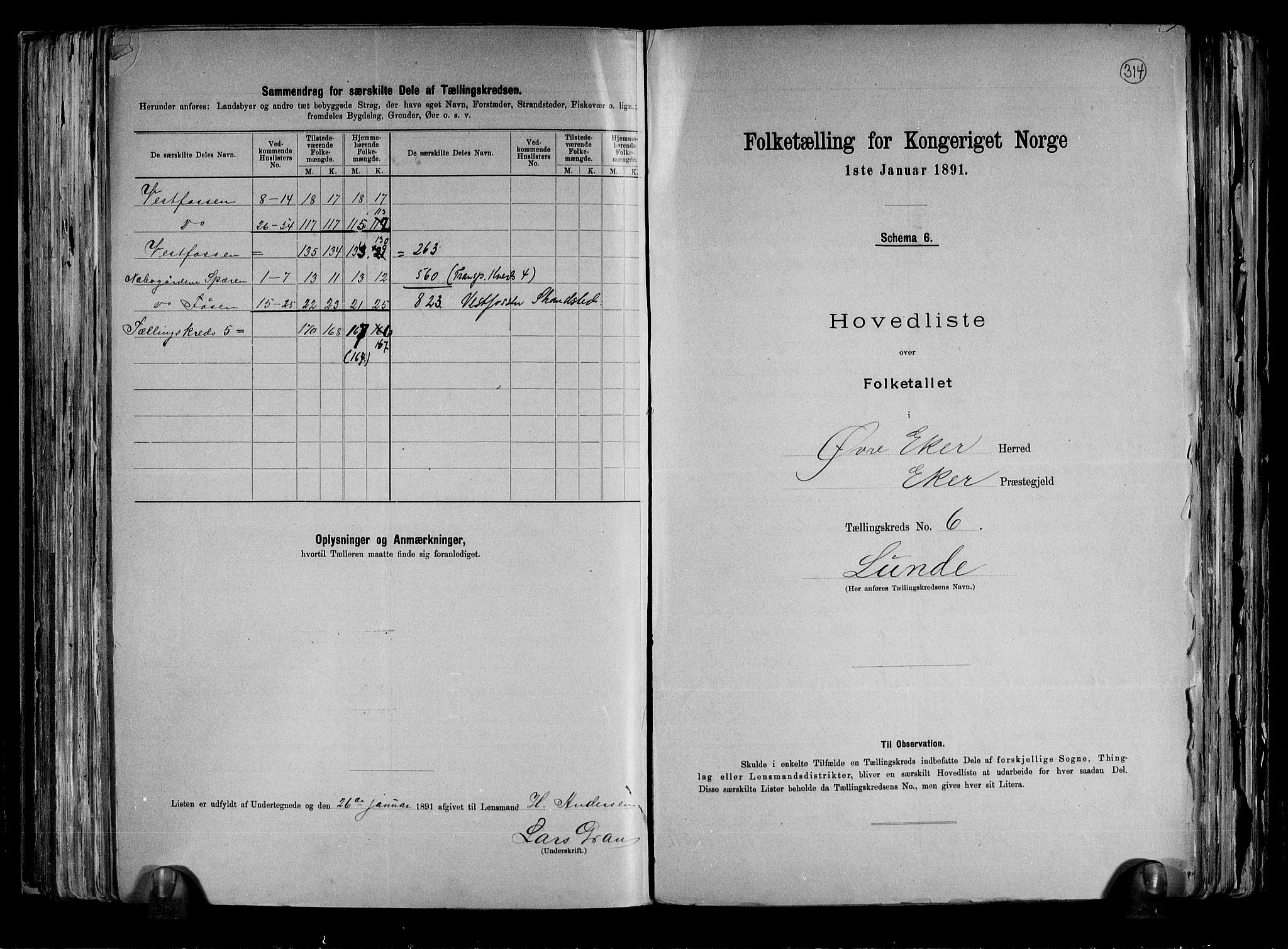 RA, 1891 census for 0624 Øvre Eiker, 1891, p. 16