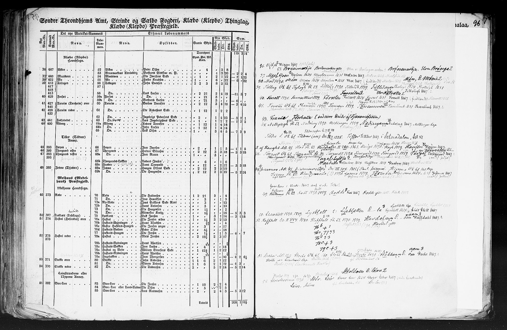 Rygh, AV/RA-PA-0034/F/Fb/L0014: Matrikkelen for 1838 - Søndre Trondhjems amt (Sør-Trøndelag fylke), 1838, p. 95b