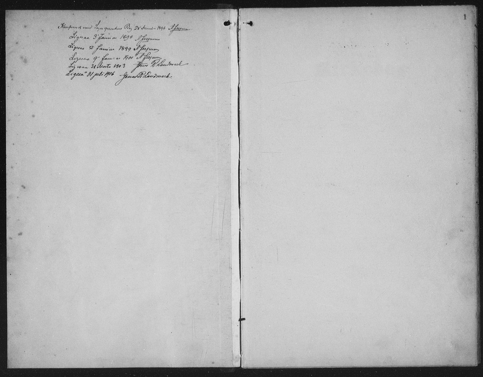 Førde sokneprestembete, SAB/A-79901/H/Hab/Habd/L0004: Parish register (copy) no. D 4, 1896-1913, p. 1