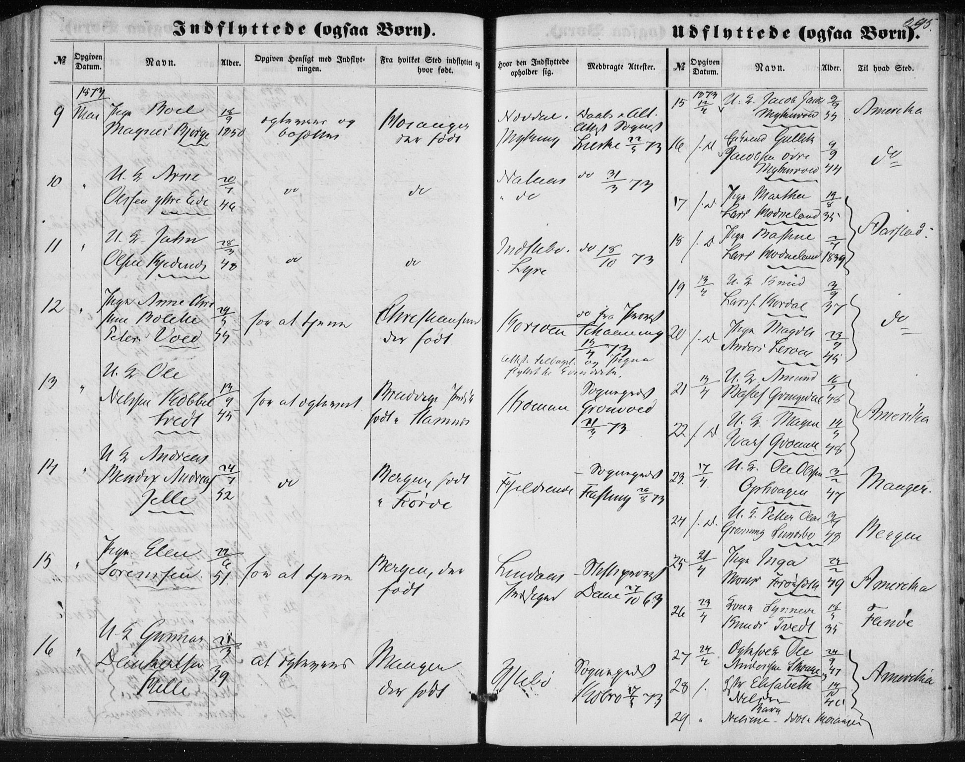 Lindås Sokneprestembete, SAB/A-76701/H/Haa: Parish register (official) no. A 16, 1863-1875, p. 295