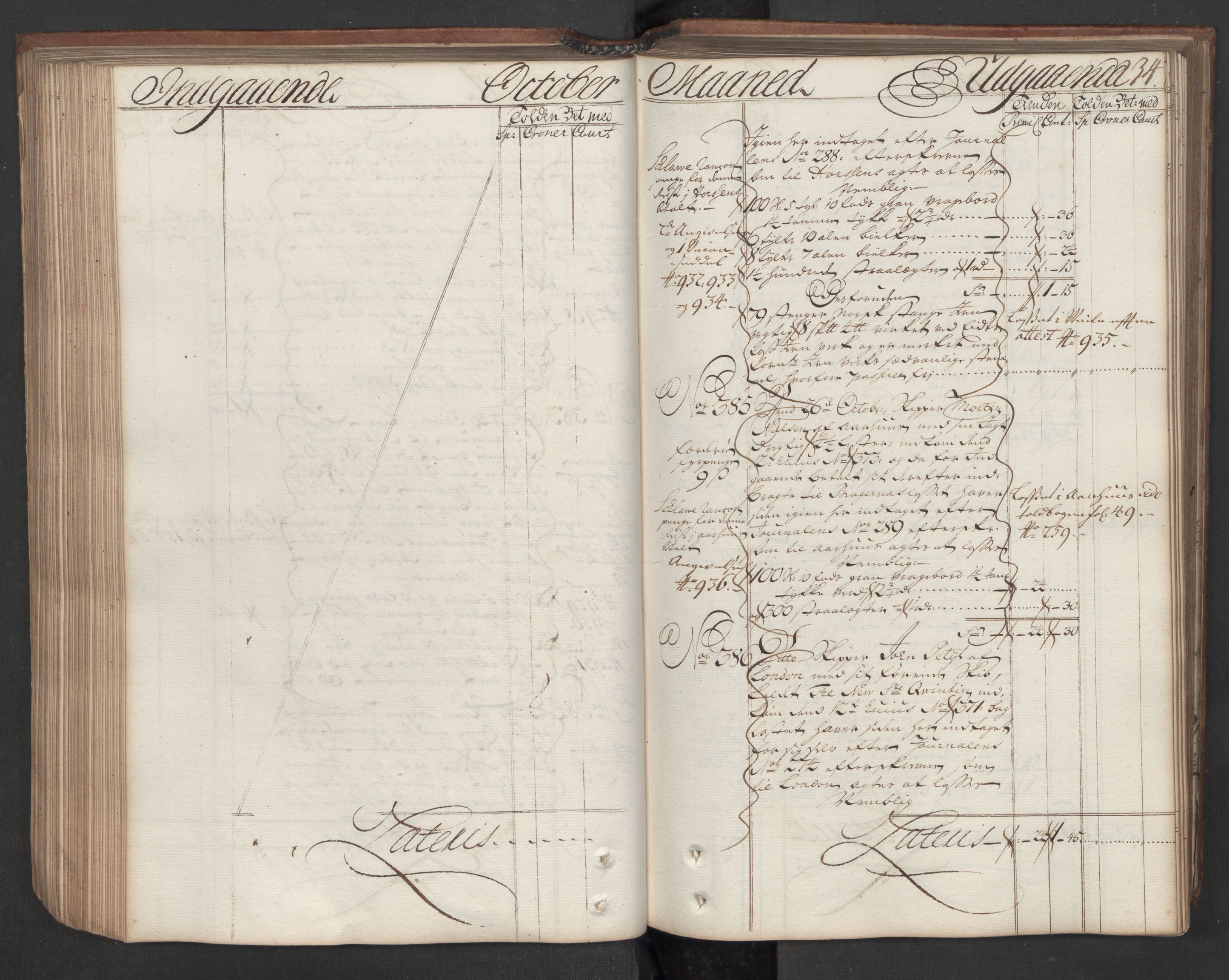 Generaltollkammeret, tollregnskaper, AV/RA-EA-5490/R08/L0009/0001: Tollregnskaper Drammen / Hovedtollbok, 1731, p. 233b-234a