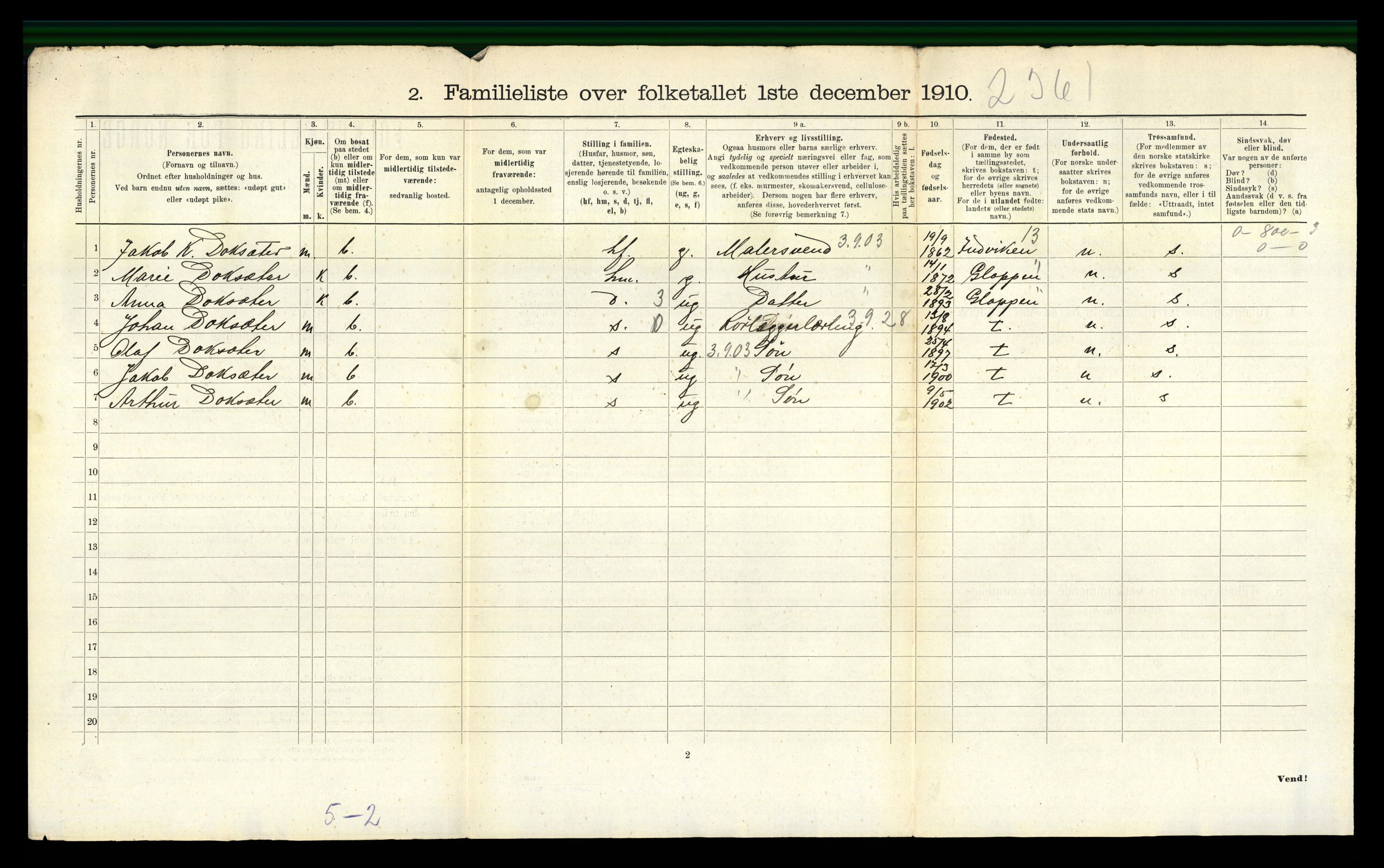 RA, 1910 census for Ålesund, 1910, p. 6550