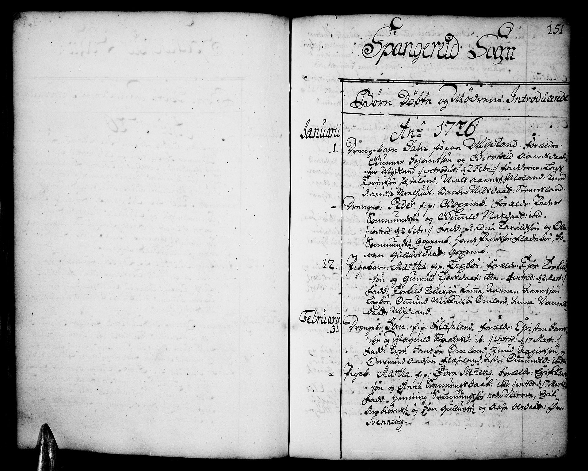 Sør-Audnedal sokneprestkontor, SAK/1111-0039/F/Fa/Fab/L0001: Parish register (official) no. A 1 /2, 1726-1769, p. 151