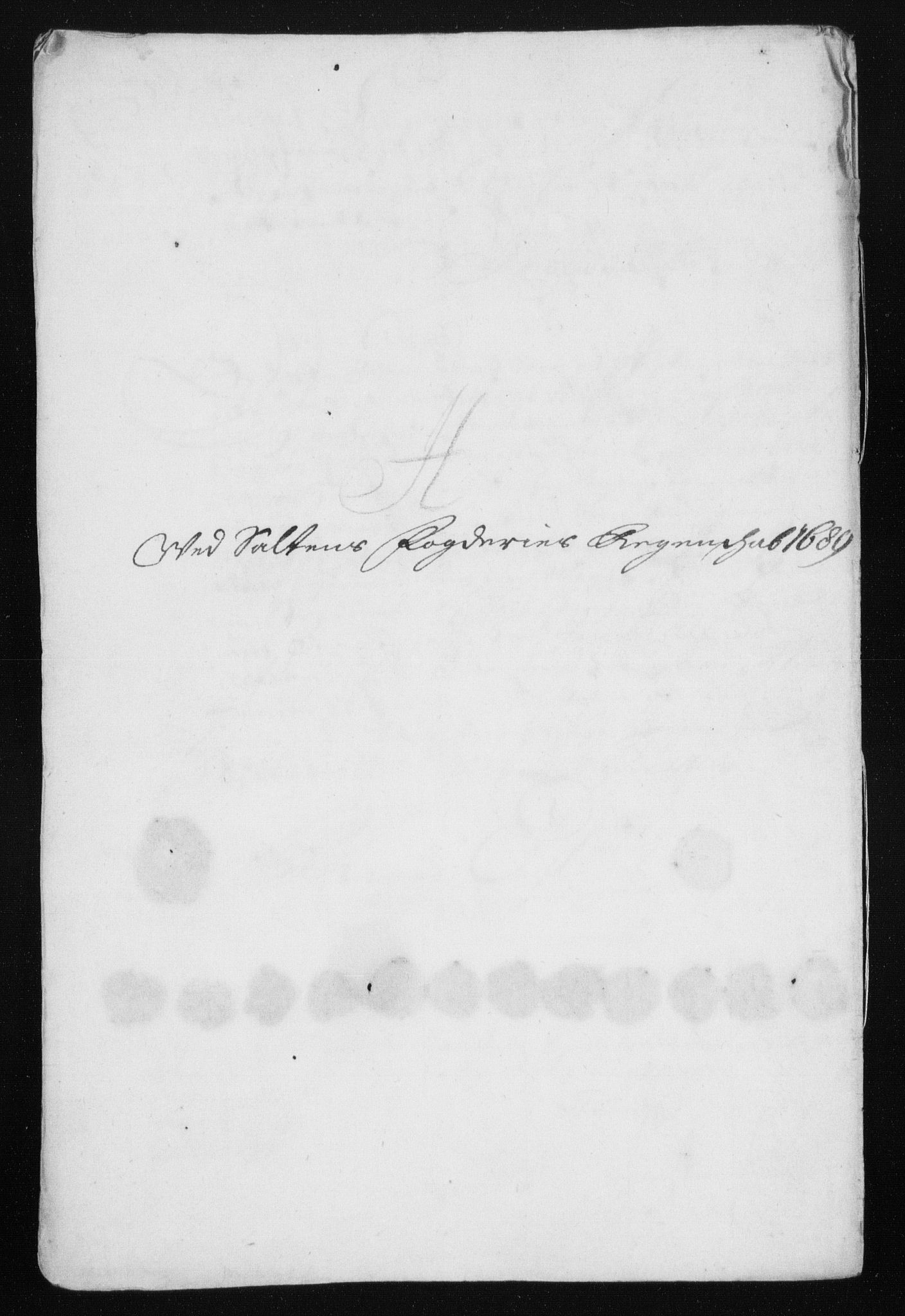 Rentekammeret inntil 1814, Reviderte regnskaper, Stiftamtstueregnskaper, Trondheim stiftamt og Nordland amt, AV/RA-EA-6044/R/Rh/L0013: Nordland amt, 1689