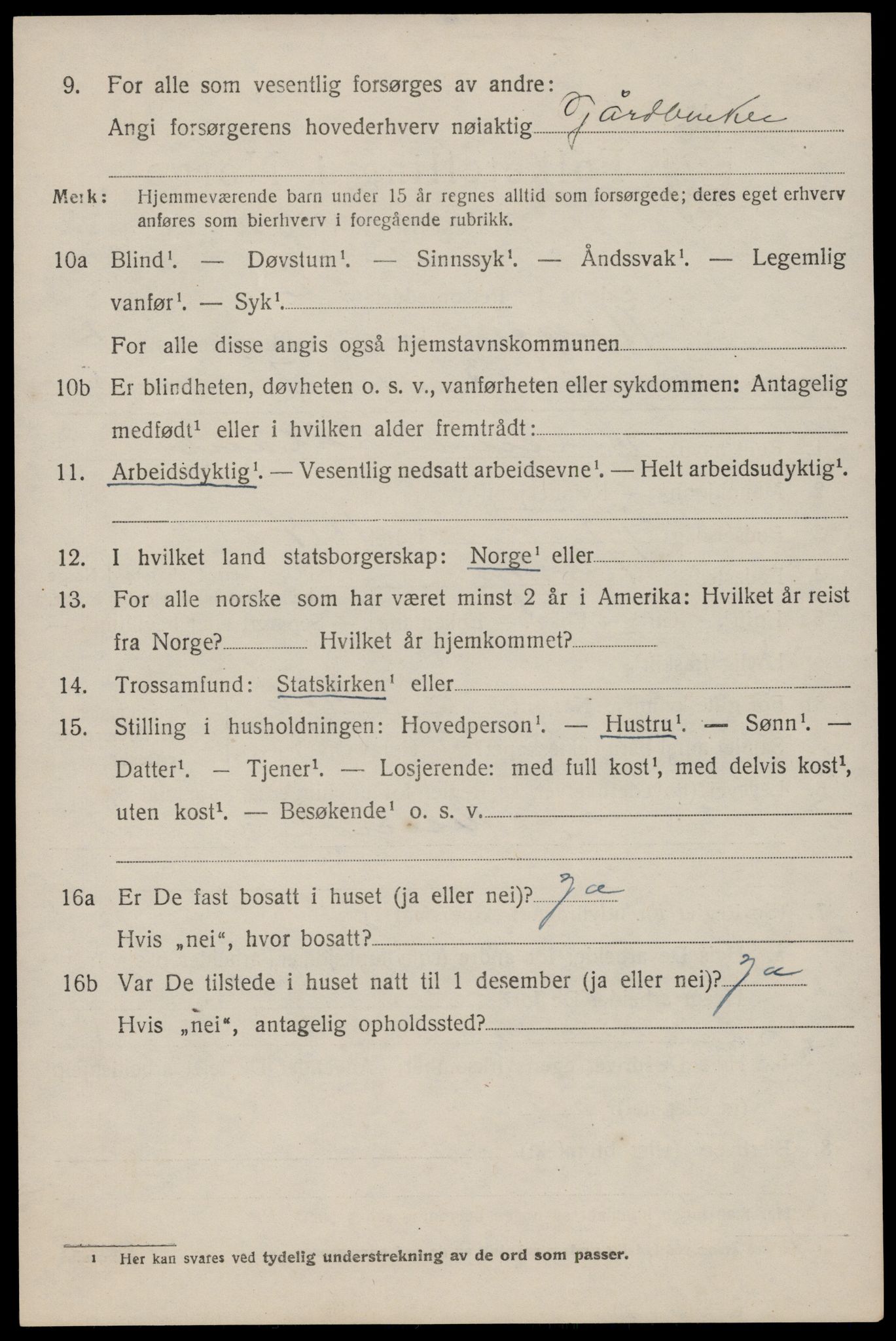 SAST, 1920 census for Klepp, 1920, p. 2877