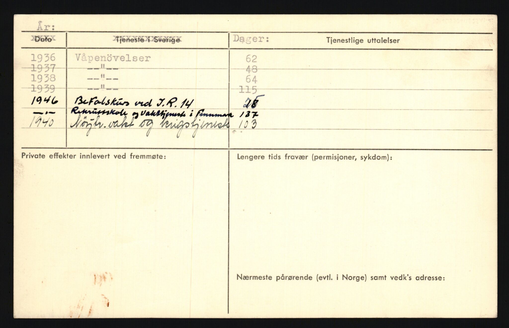 Forsvaret, Sør-Hålogaland landforsvar, AV/RA-RAFA-2552/P/Pa/L0303: Personellmapper for slettet personell, yrkesbefal og vernepliktig befal, født 1917-1920, 1936-1980, p. 58