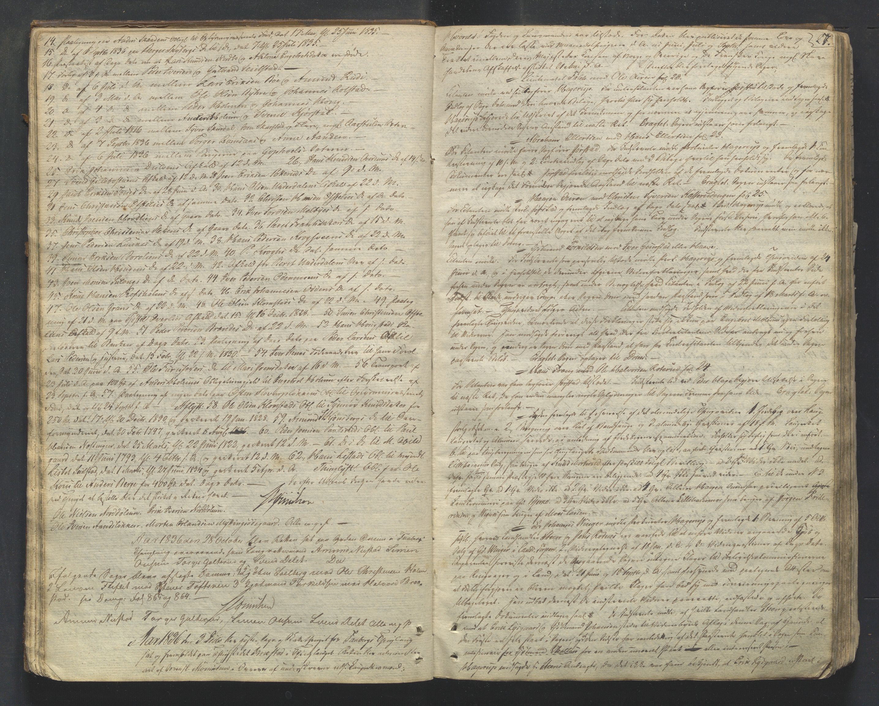 Mellom-Gudbrandsdal sorenskriveri, AV/SAH-TING-038/G/Gb/L0001: Tingbok, 1835-1849, p. 26b-27a
