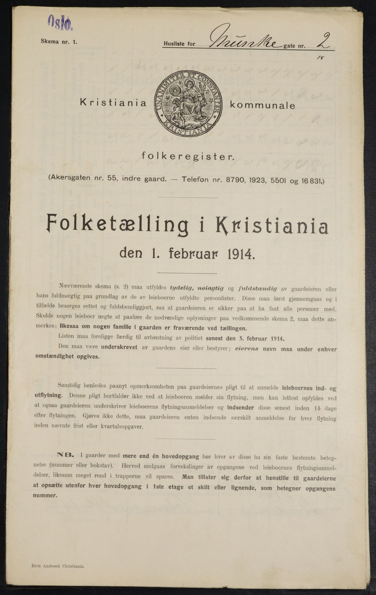 OBA, Municipal Census 1914 for Kristiania, 1914, p. 67939