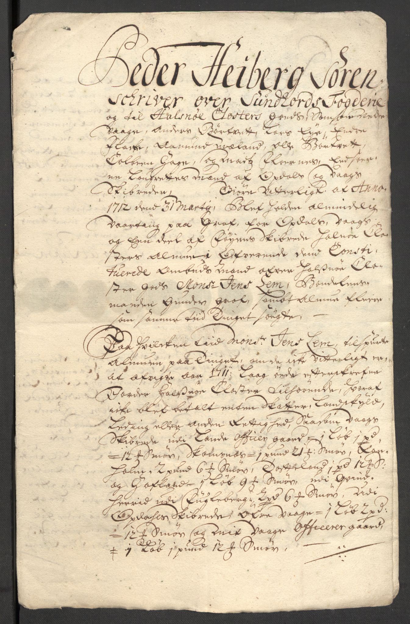 Rentekammeret inntil 1814, Reviderte regnskaper, Fogderegnskap, AV/RA-EA-4092/R48/L2987: Fogderegnskap Sunnhordland og Hardanger, 1711, p. 358