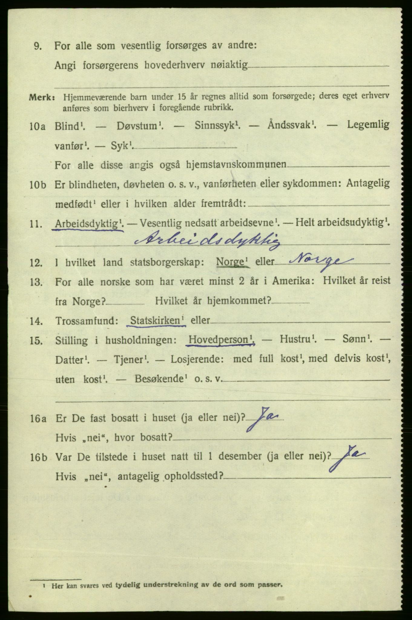 SAO, 1920 census for Fredrikshald, 1920, p. 9259