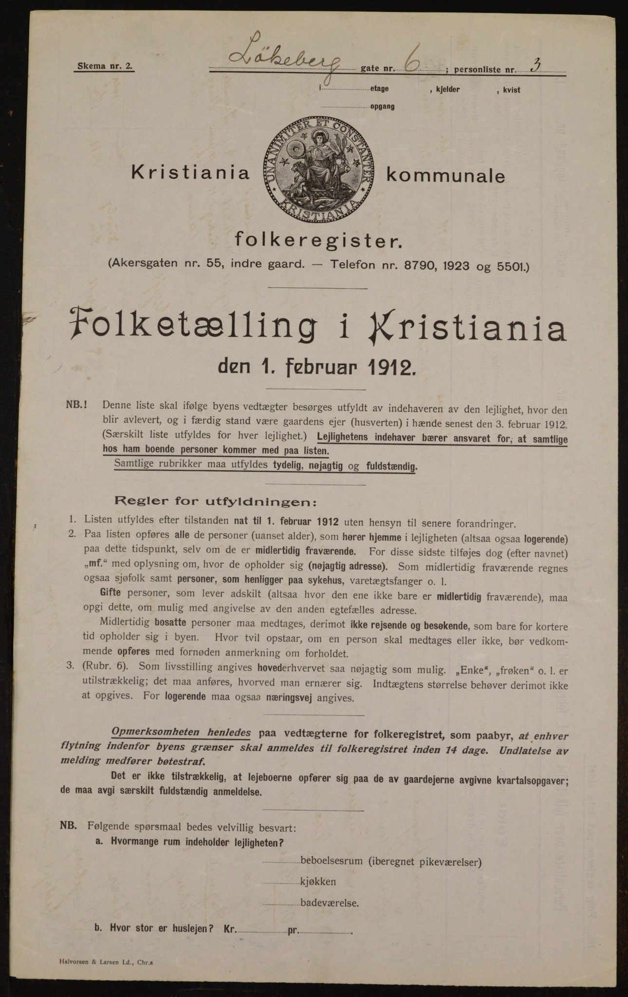 OBA, Municipal Census 1912 for Kristiania, 1912, p. 58962