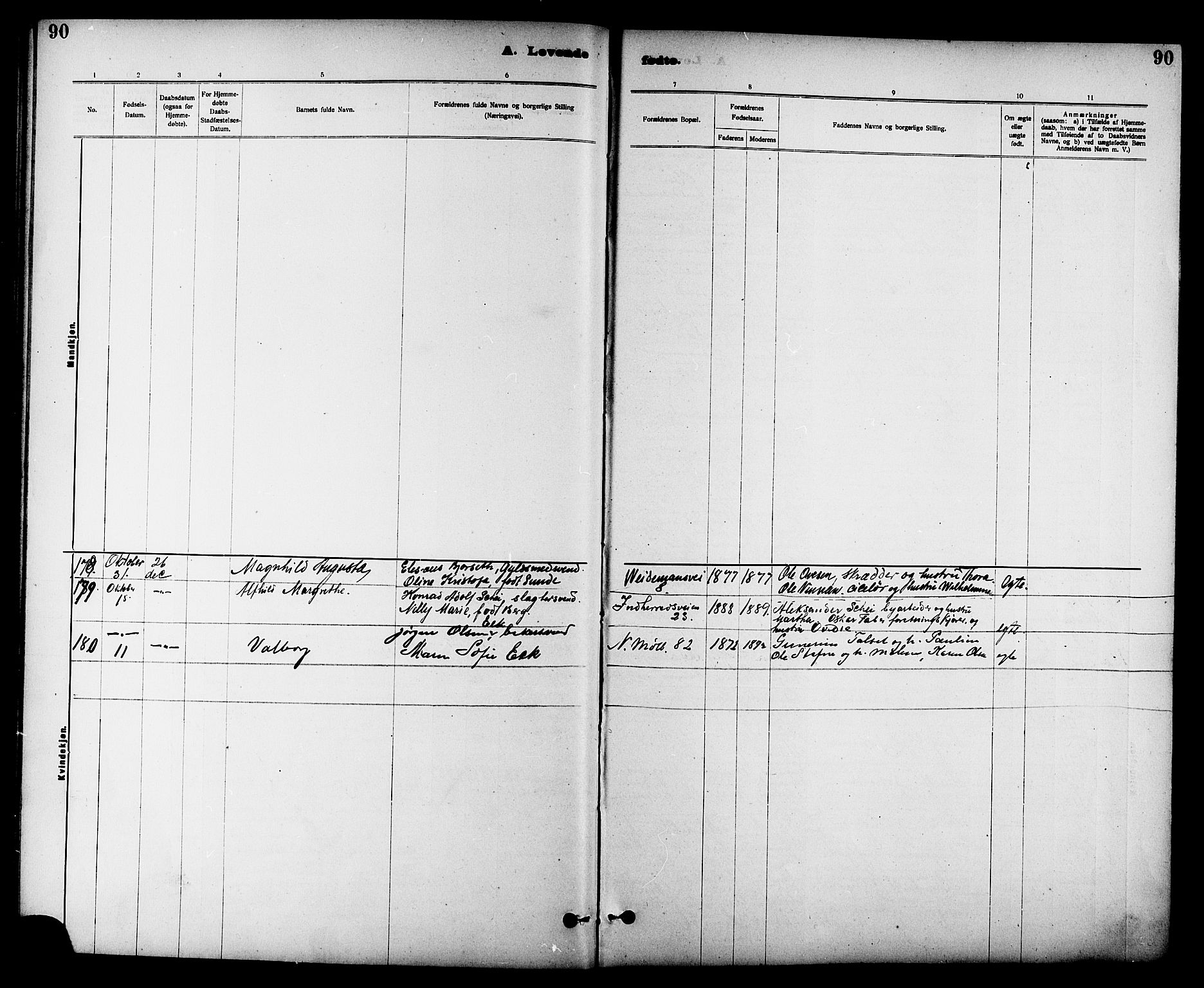 Ministerialprotokoller, klokkerbøker og fødselsregistre - Sør-Trøndelag, SAT/A-1456/605/L0254: Parish register (copy) no. 605C01, 1908-1916, p. 90