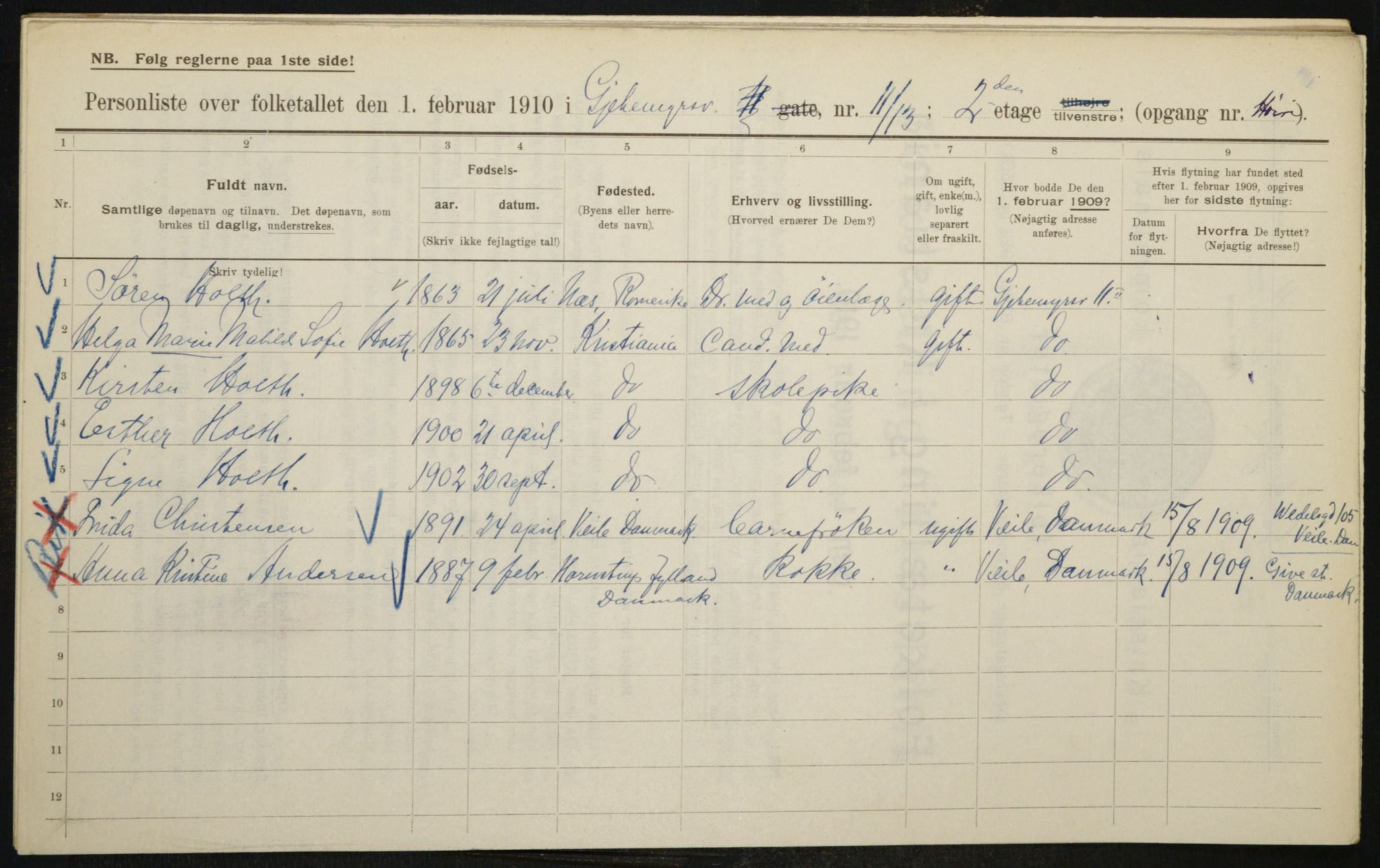 OBA, Municipal Census 1910 for Kristiania, 1910, p. 27339