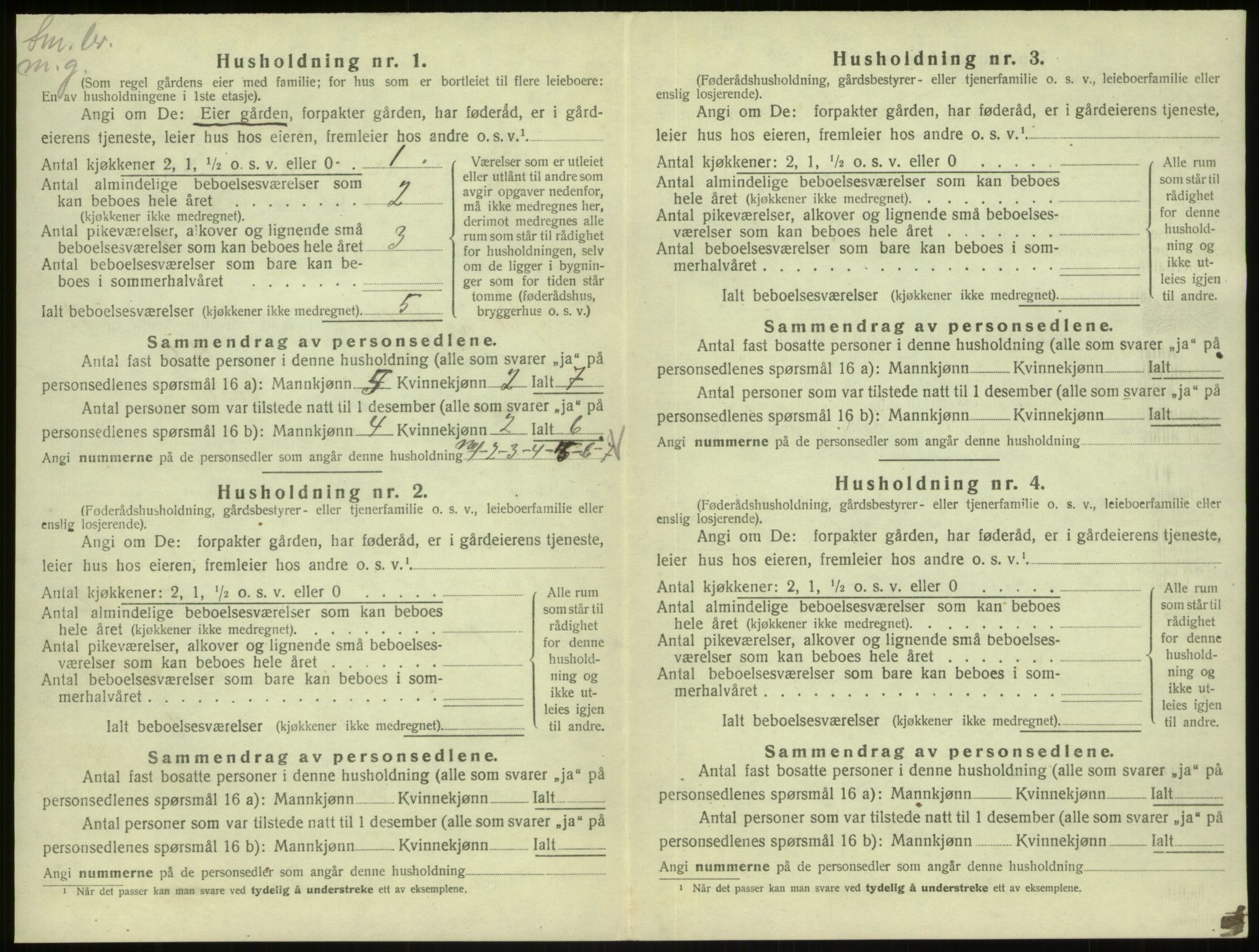 SAB, 1920 census for Masfjorden, 1920, p. 628