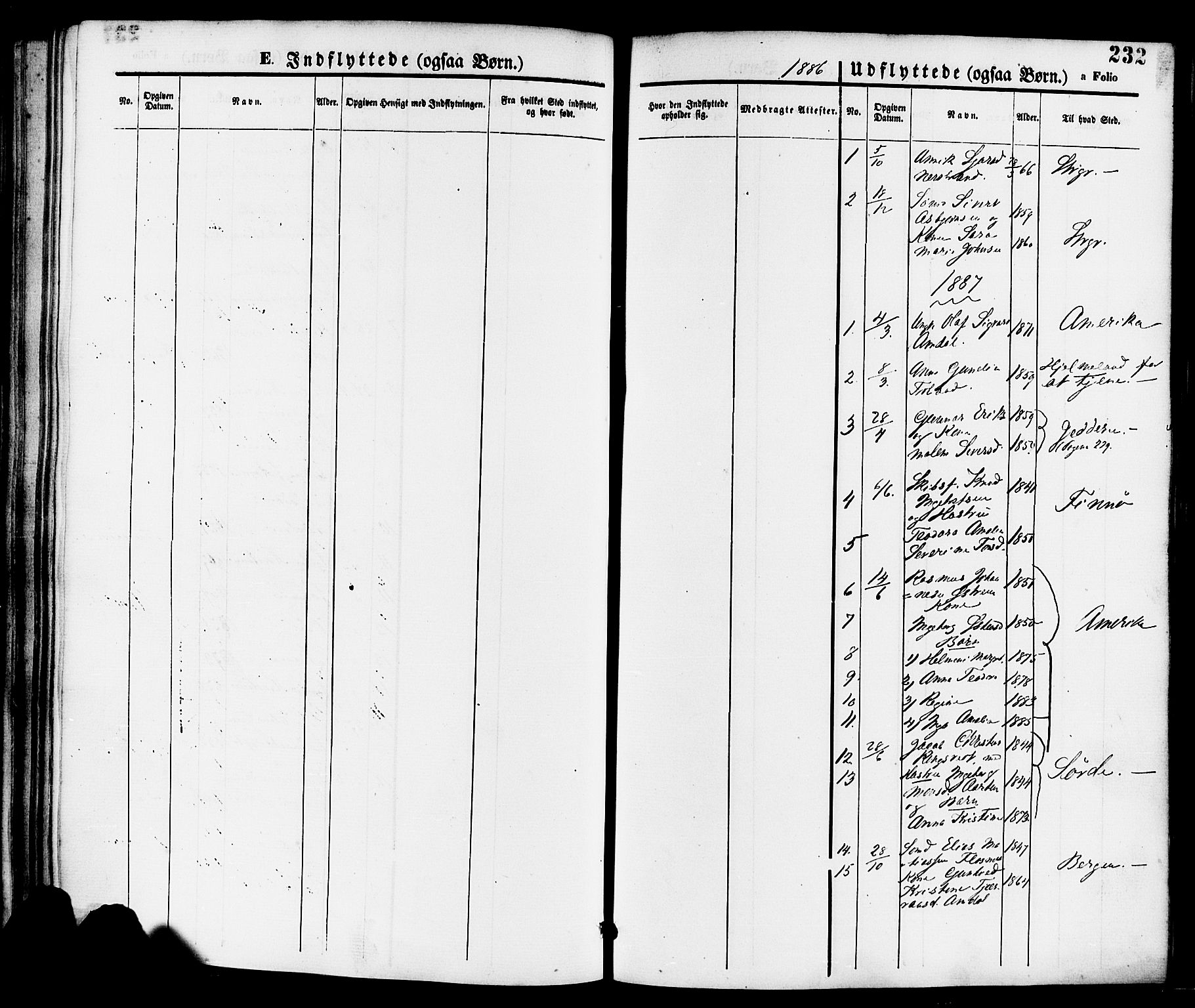 Nedstrand sokneprestkontor, SAST/A-101841/01/IV: Parish register (official) no. A 11, 1877-1887, p. 232