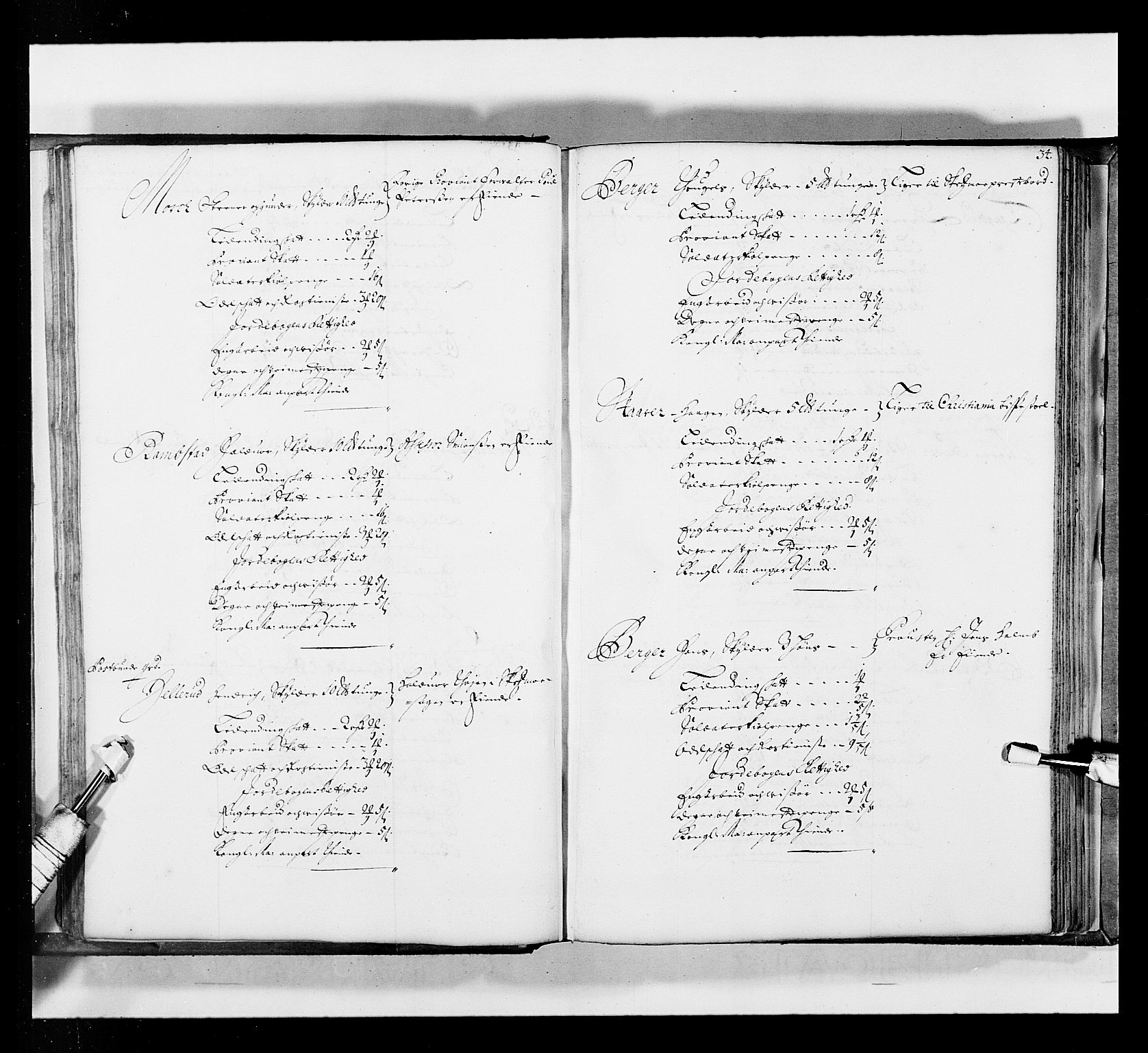 Stattholderembetet 1572-1771, AV/RA-EA-2870/Ek/L0035/0001: Jordebøker 1662-1720: / Matrikkel for Nedre Romerike, 1695, p. 33b-34a