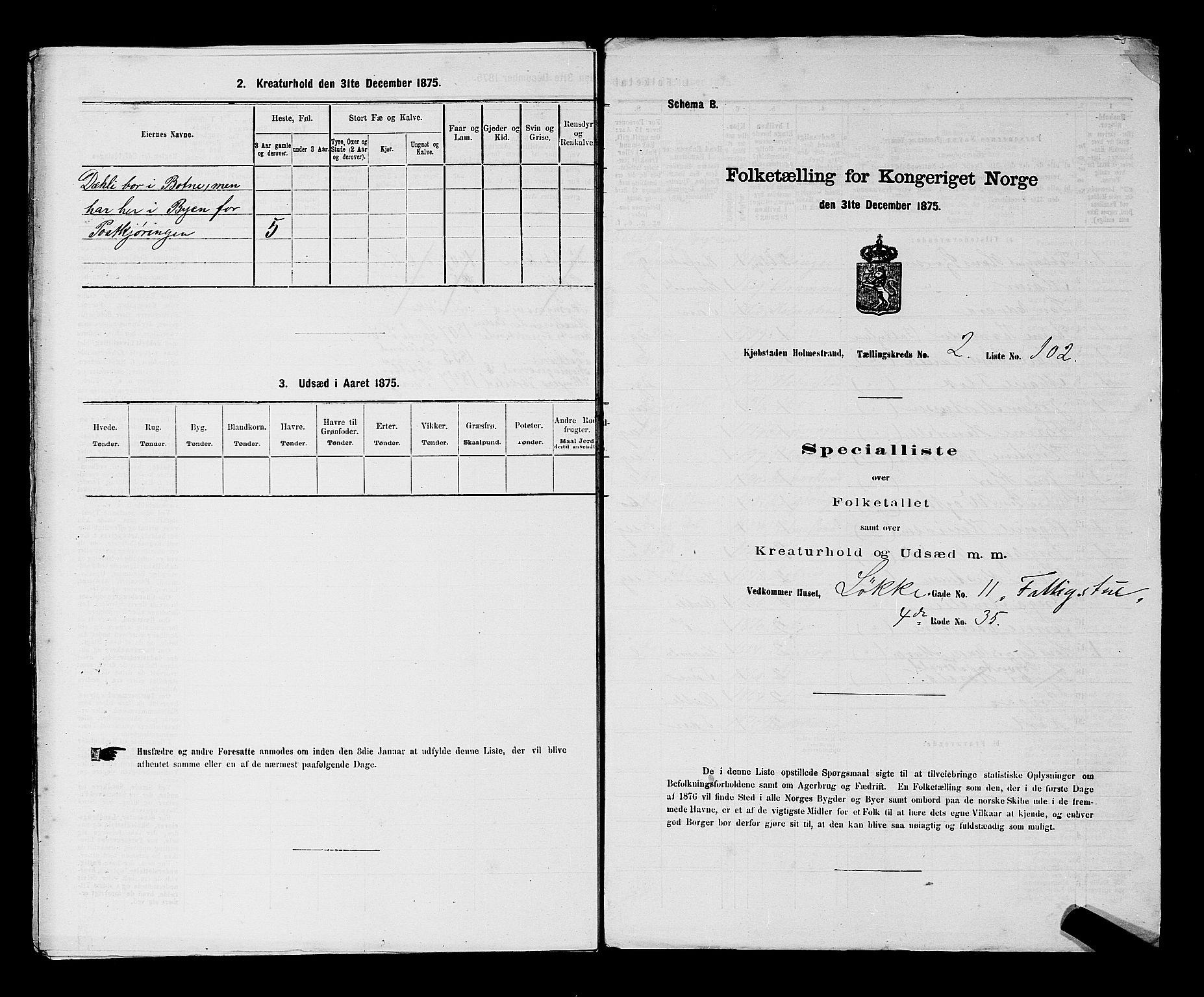 SAKO, 1875 census for 0702P Holmestrand, 1875, p. 236