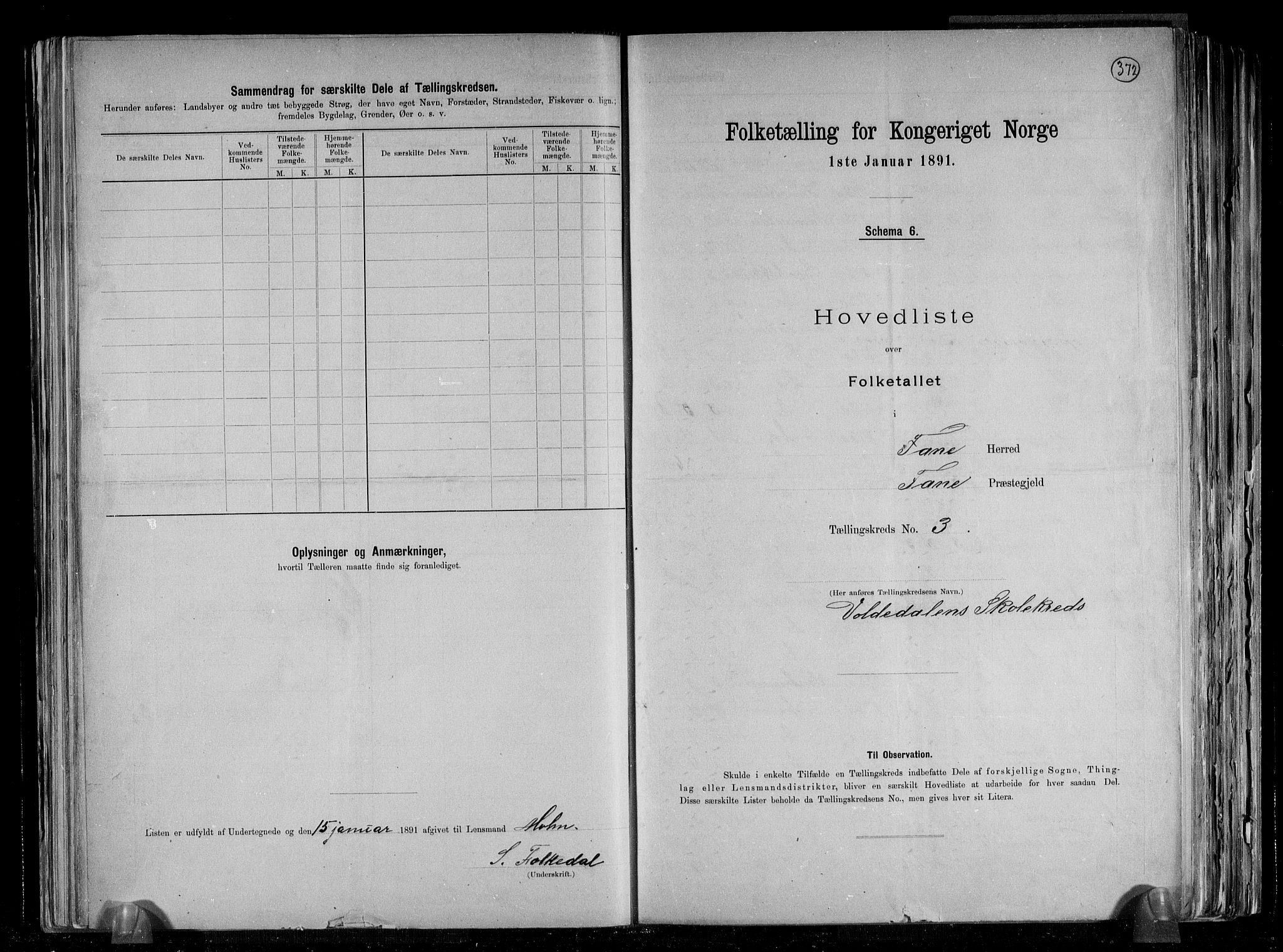 RA, 1891 census for 1249 Fana, 1891, p. 8