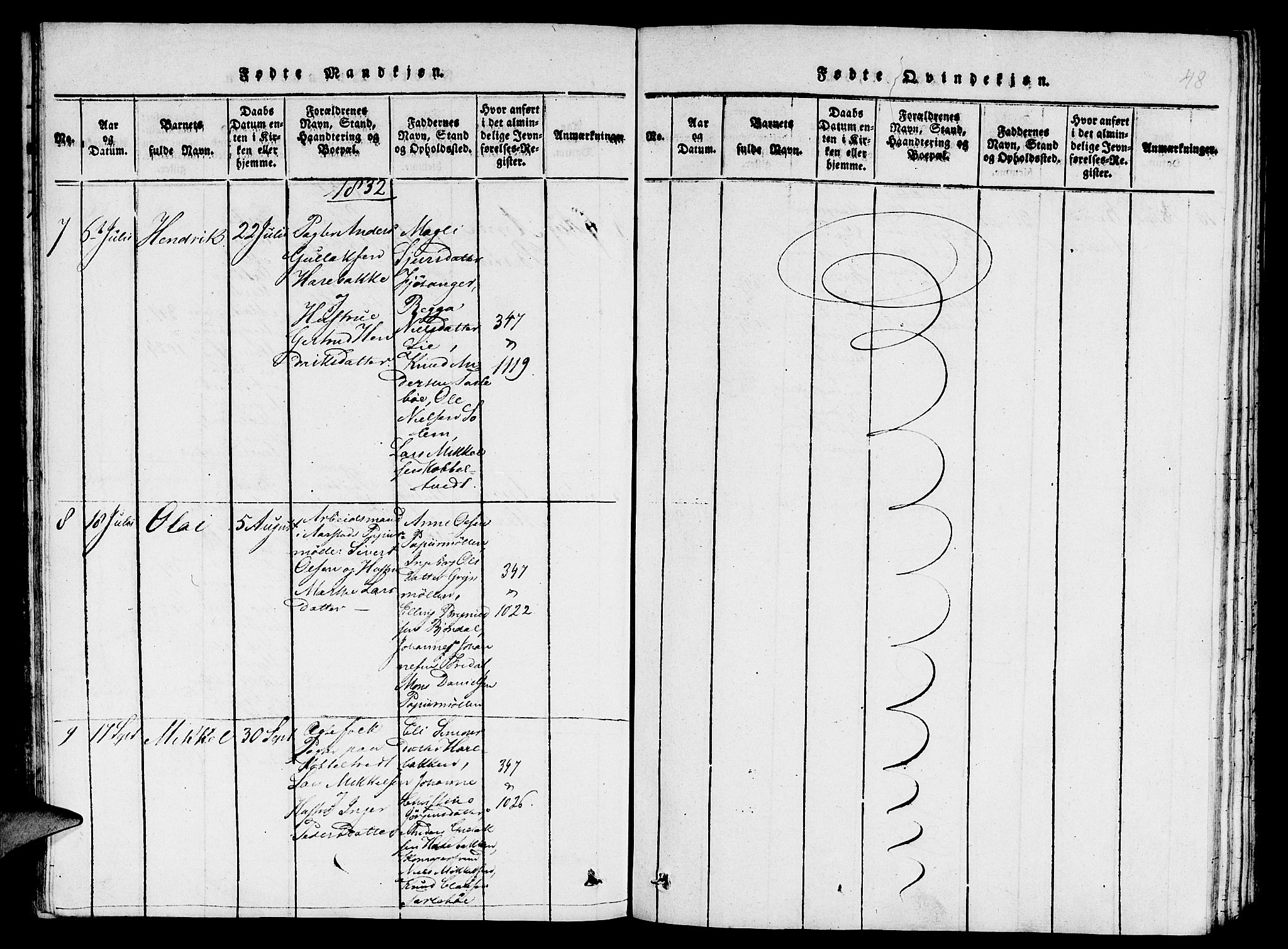 St. Jørgens hospital og Årstad sokneprestembete, AV/SAB-A-99934: Parish register (copy) no. A 1, 1816-1843, p. 49