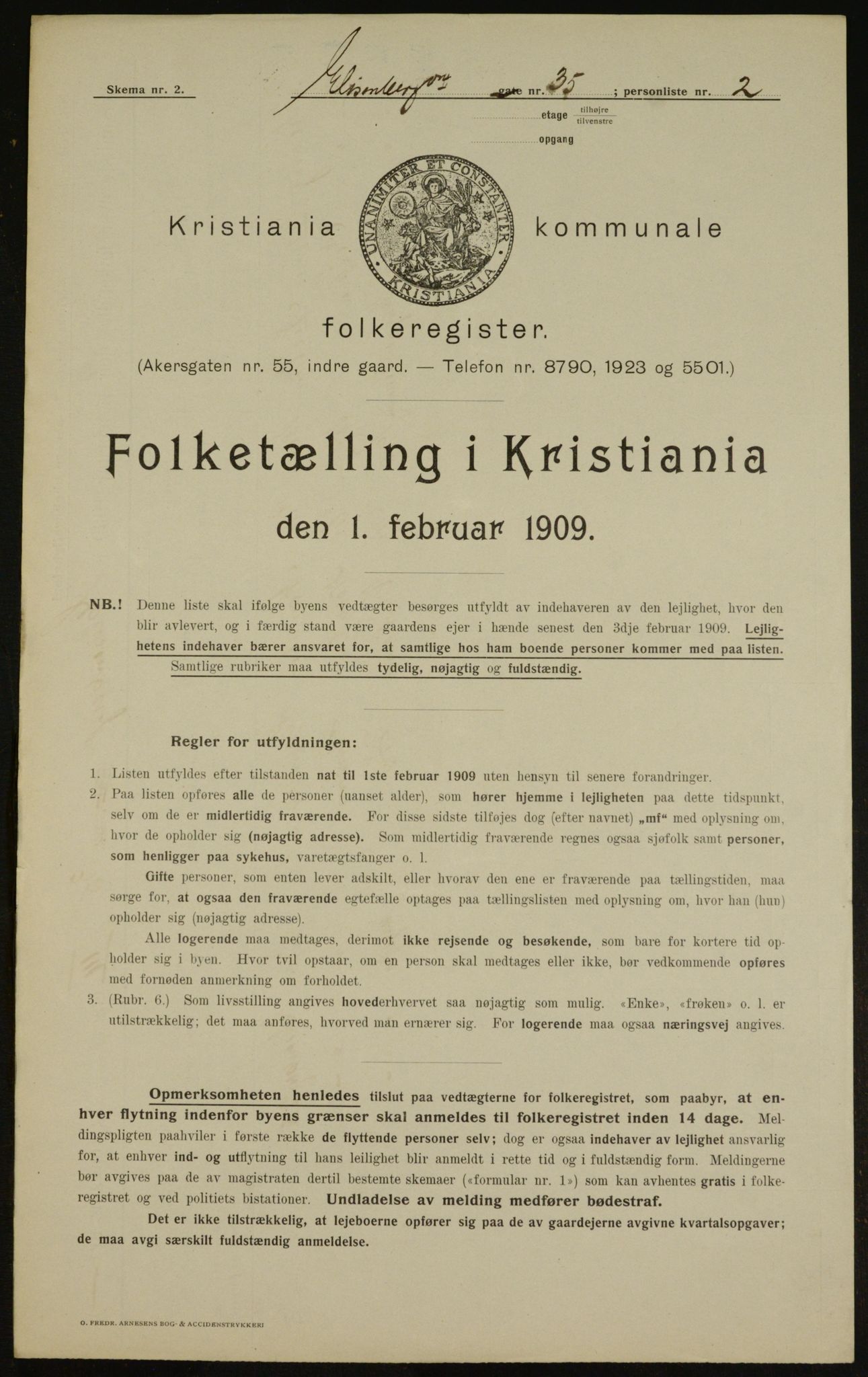 OBA, Municipal Census 1909 for Kristiania, 1909, p. 18791