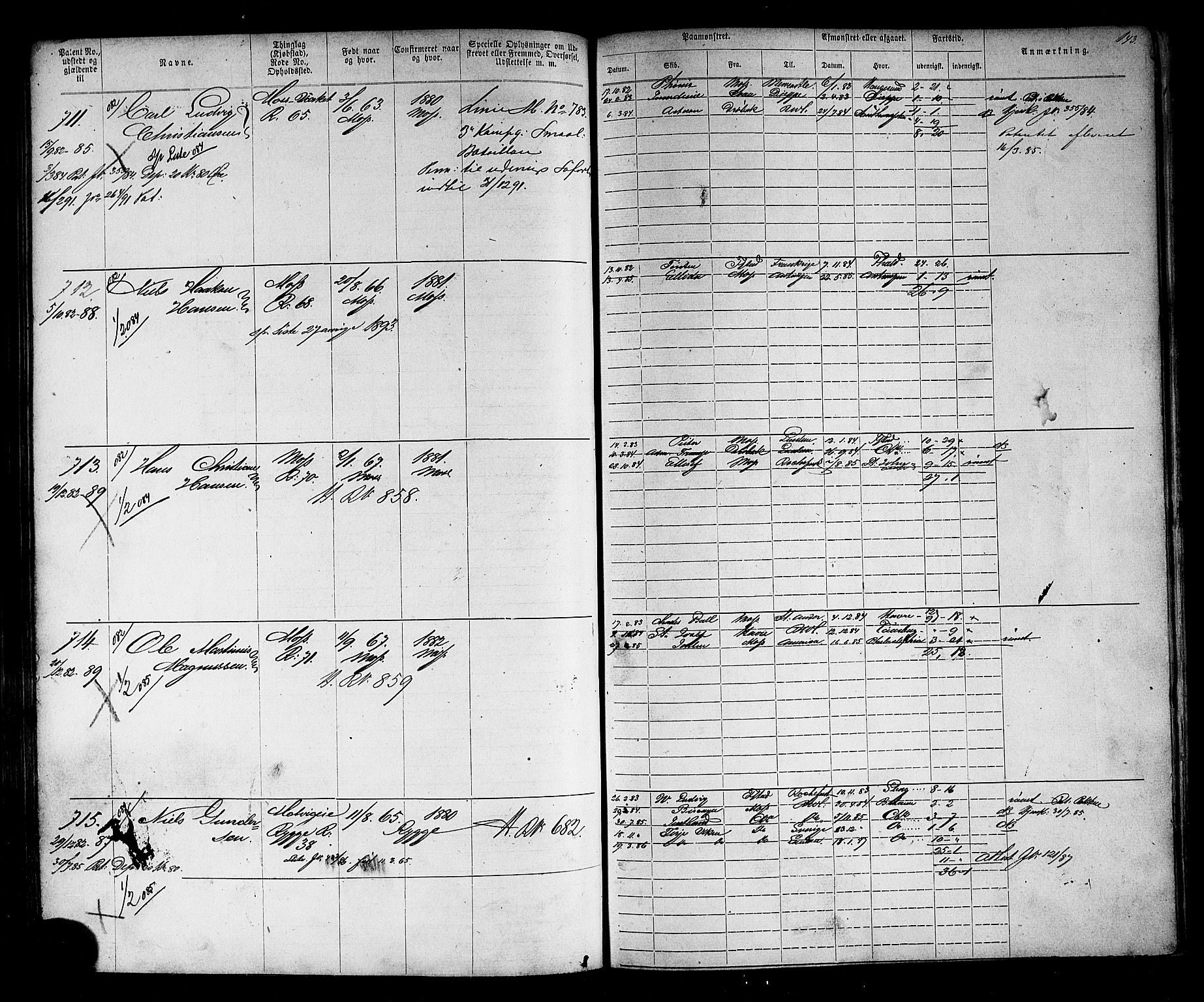 Moss mønstringskontor, AV/SAO-A-10569d/F/Fc/Fca/L0002: Annotasjonsrulle, 1868-1892, p. 157