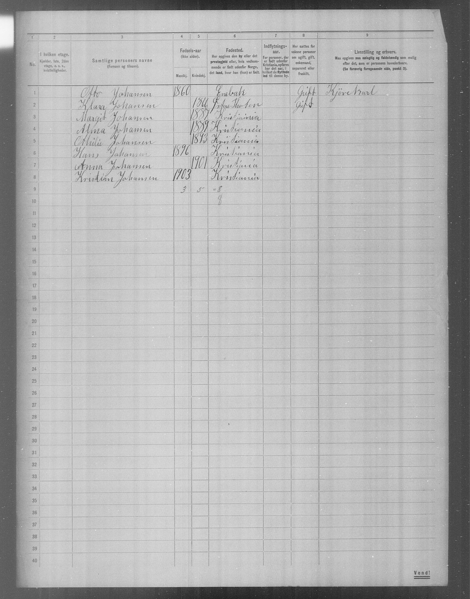 OBA, Municipal Census 1904 for Kristiania, 1904, p. 17075