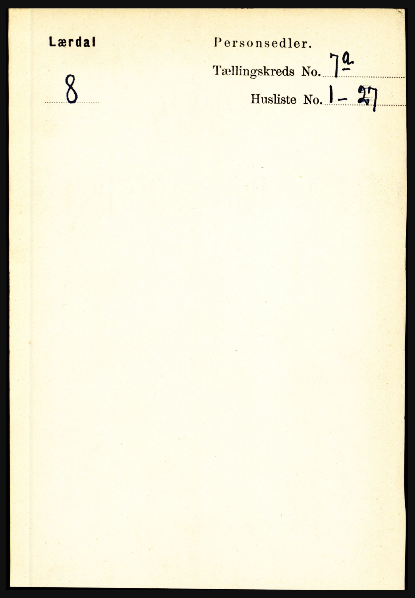RA, 1891 census for 1422 Lærdal, 1891, p. 803