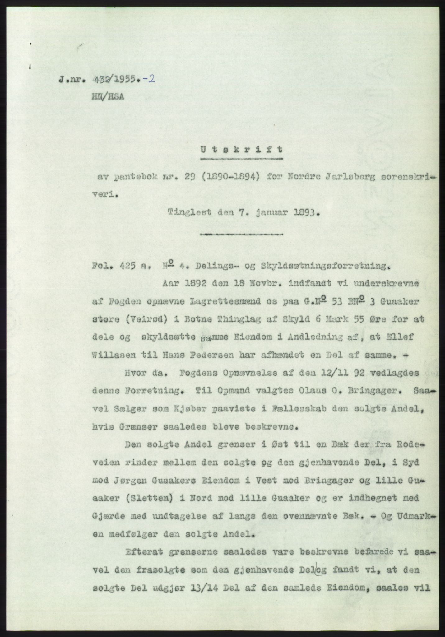 Statsarkivet i Kongsberg, SAKO/A-0001, 1955, p. 219