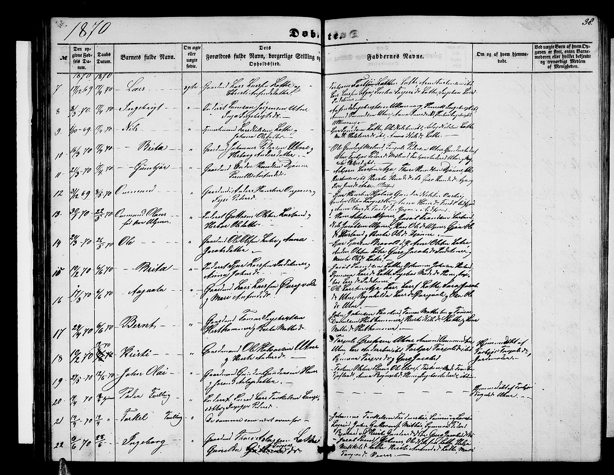 Ullensvang sokneprestembete, SAB/A-78701/H/Hab: Parish register (copy) no. E 6, 1857-1886, p. 38