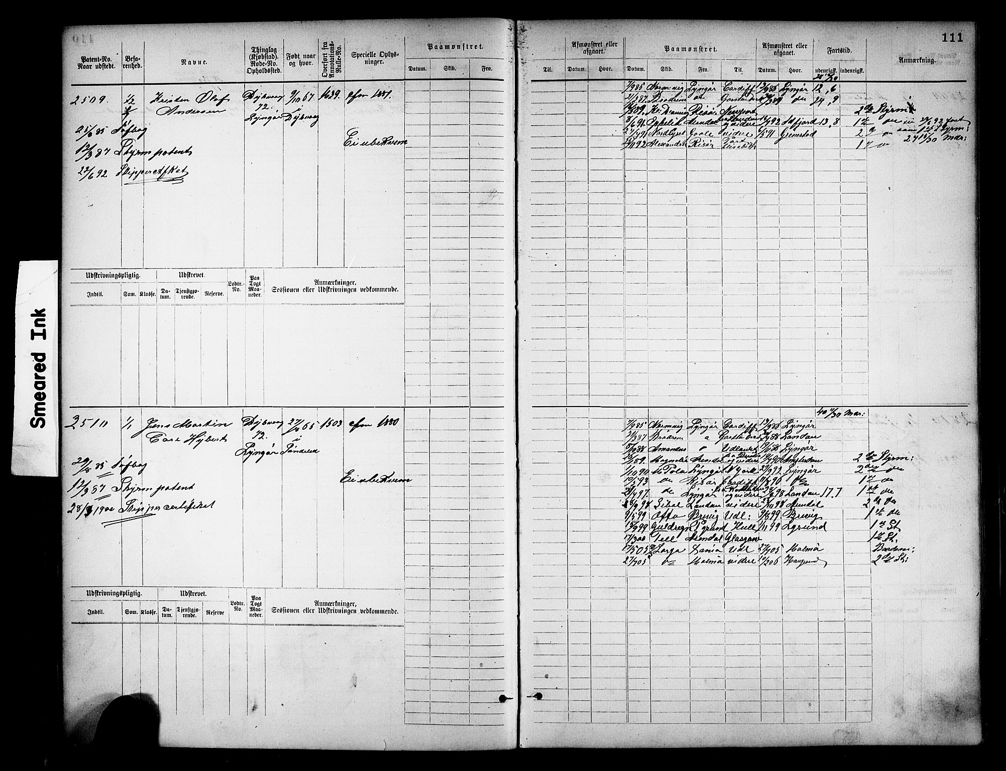 Tvedestrand mønstringskrets, SAK/2031-0011/F/Fb/L0018: Hovedrulle nr 2289-3056, U-34, 1882-1892, p. 116