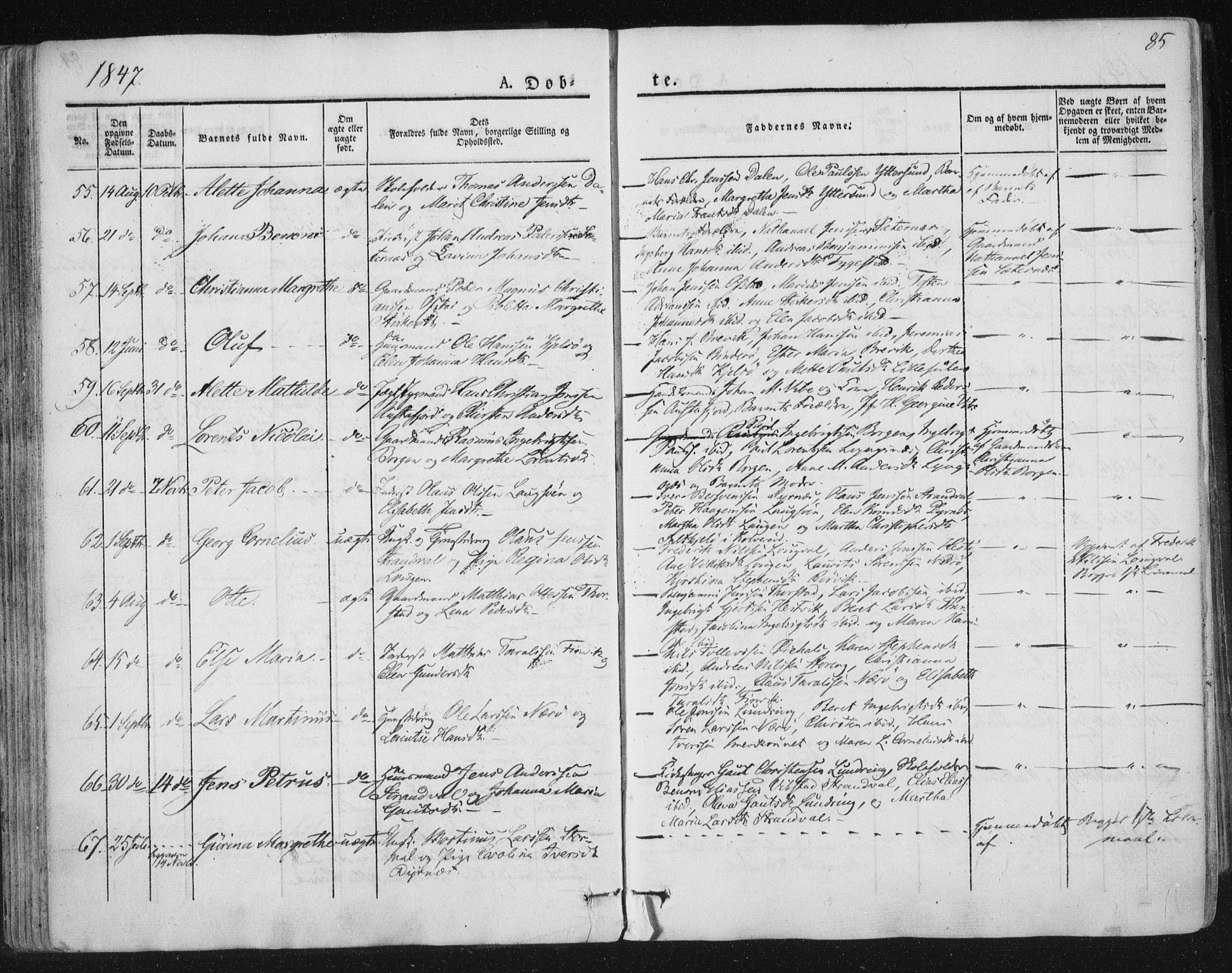 Ministerialprotokoller, klokkerbøker og fødselsregistre - Nord-Trøndelag, SAT/A-1458/784/L0669: Parish register (official) no. 784A04, 1829-1859, p. 85