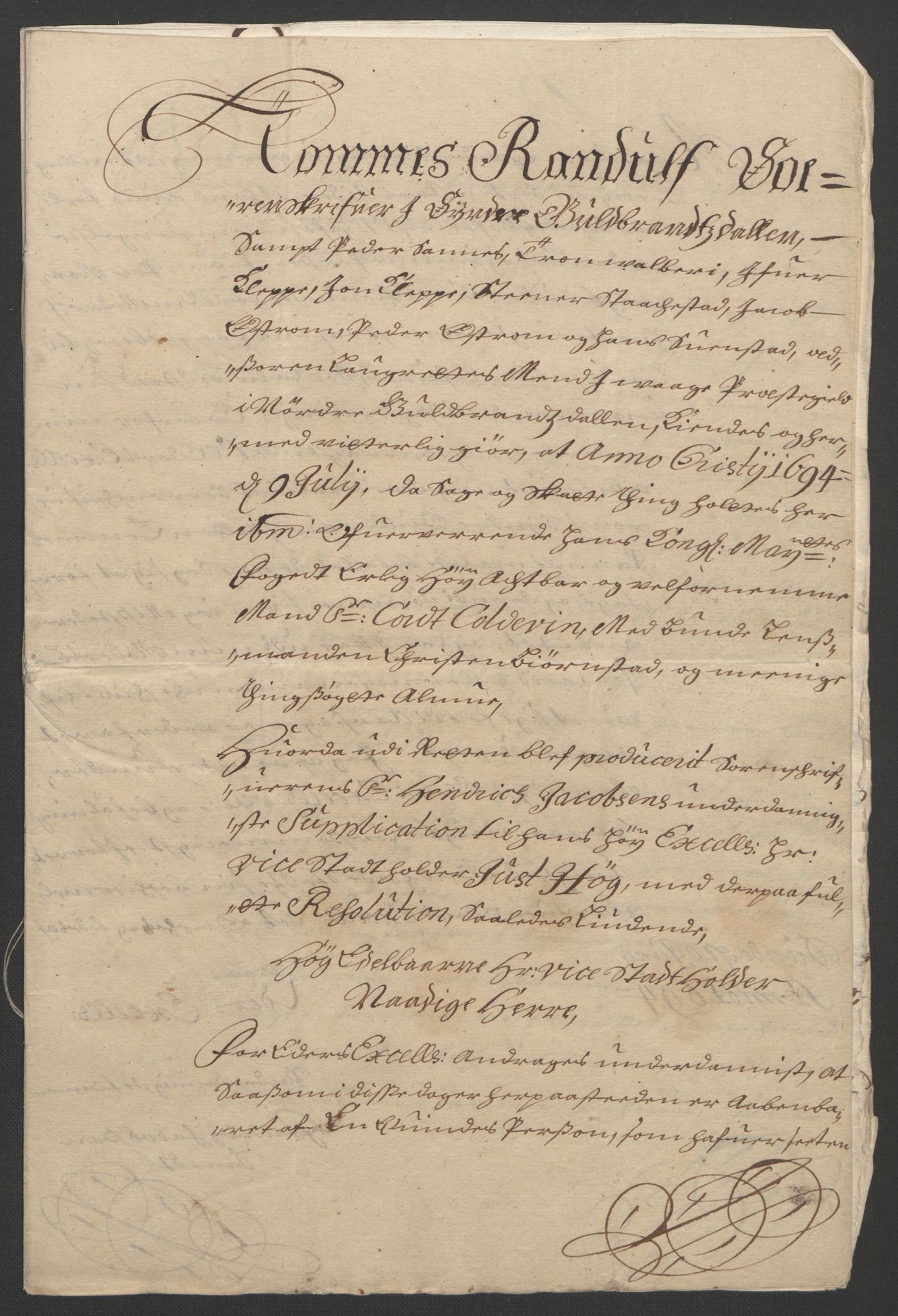 Rentekammeret inntil 1814, Reviderte regnskaper, Fogderegnskap, AV/RA-EA-4092/R17/L1169: Fogderegnskap Gudbrandsdal, 1695, p. 178