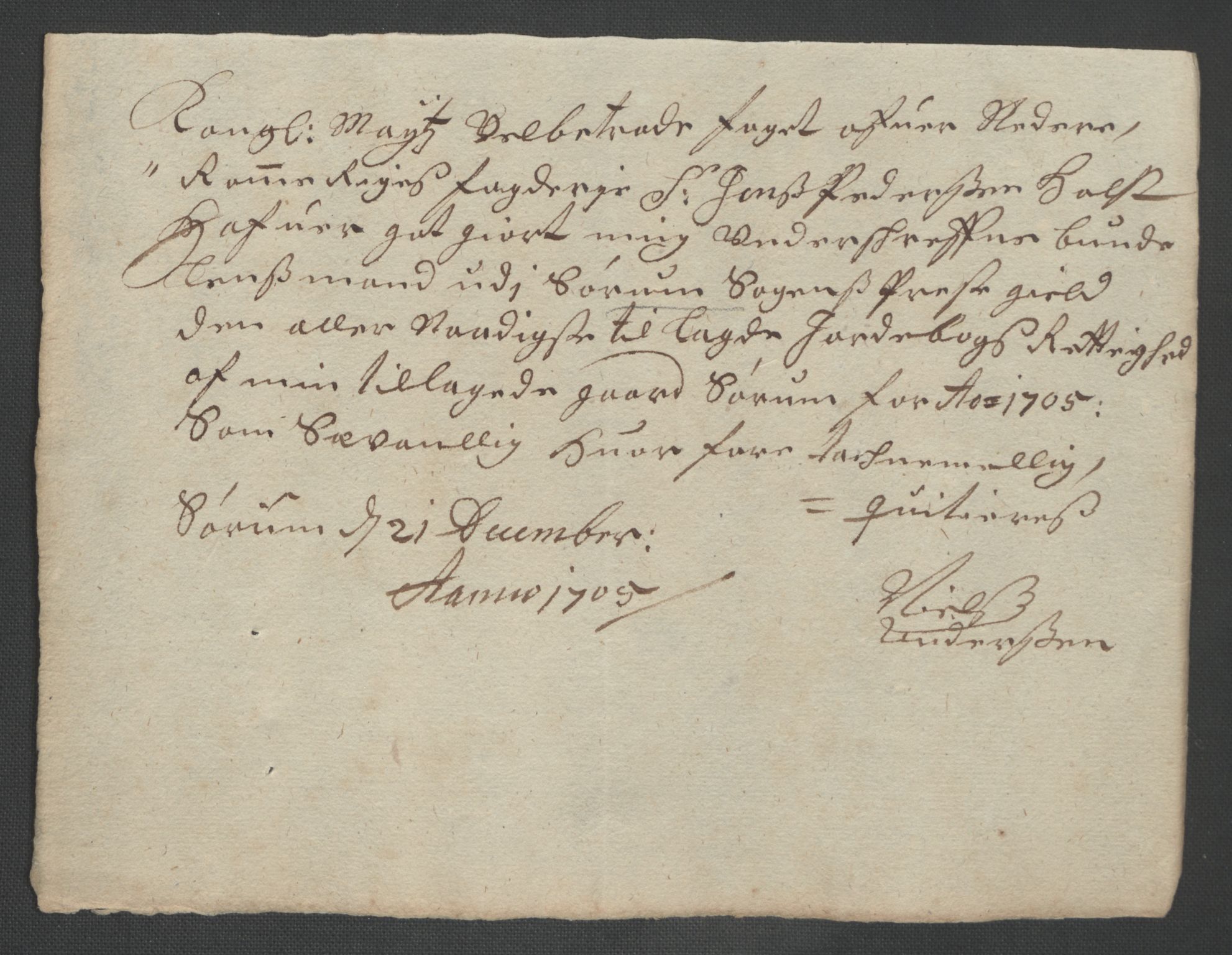 Rentekammeret inntil 1814, Reviderte regnskaper, Fogderegnskap, AV/RA-EA-4092/R11/L0589: Fogderegnskap Nedre Romerike, 1705, p. 181