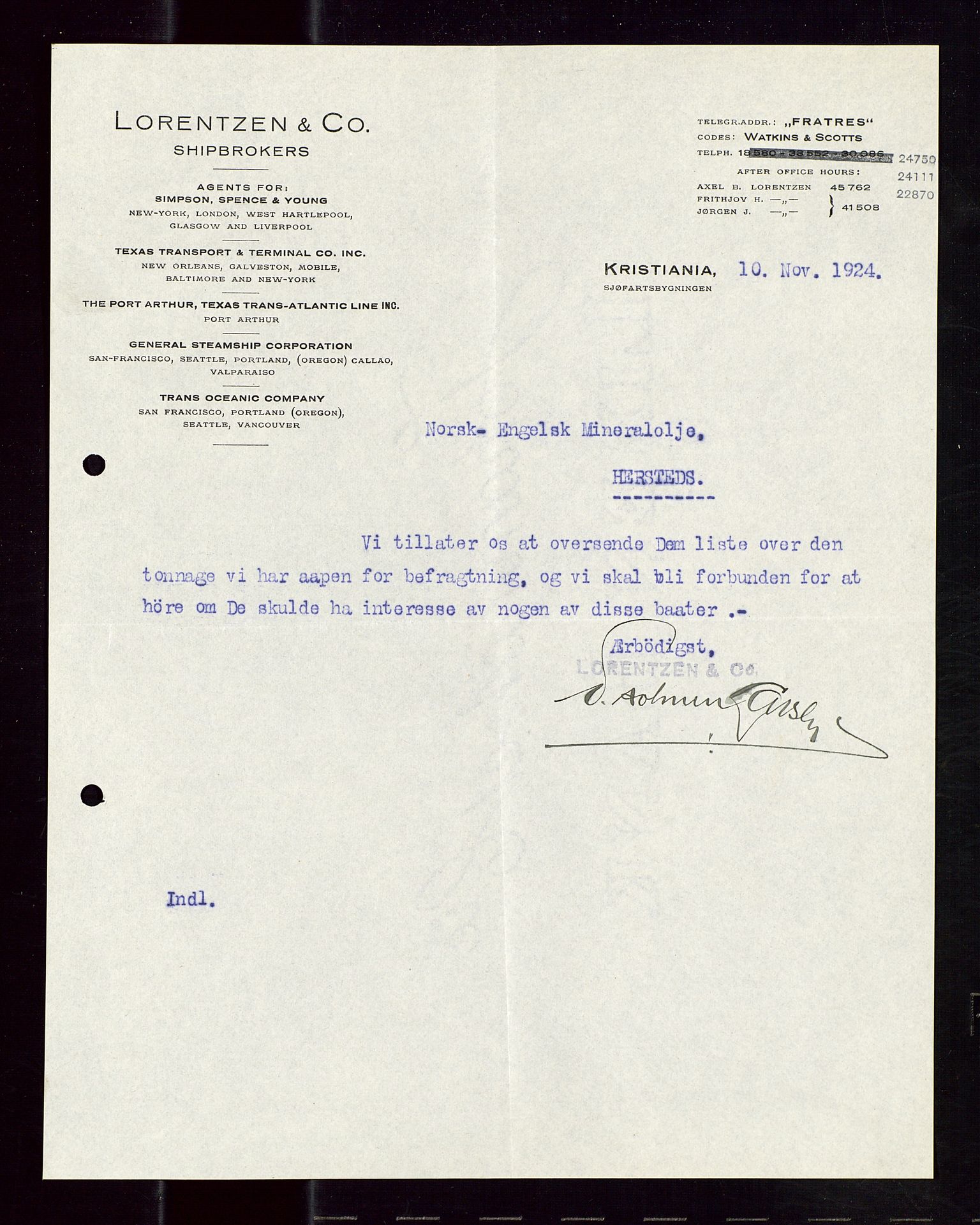 Pa 1521 - A/S Norske Shell, AV/SAST-A-101915/E/Ea/Eaa/L0012: Sjefskorrespondanse, 1924, p. 693