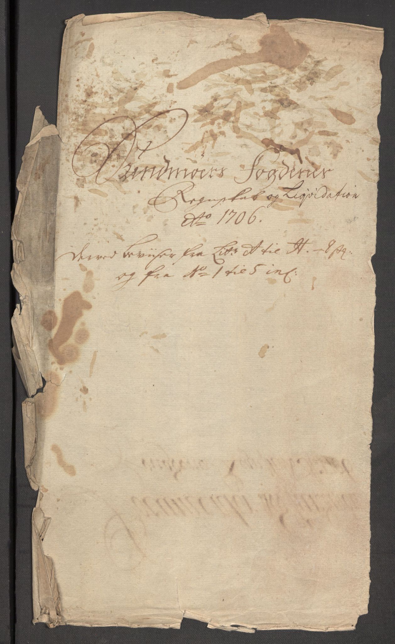 Rentekammeret inntil 1814, Reviderte regnskaper, Fogderegnskap, RA/EA-4092/R54/L3561: Fogderegnskap Sunnmøre, 1706-1707, p. 161