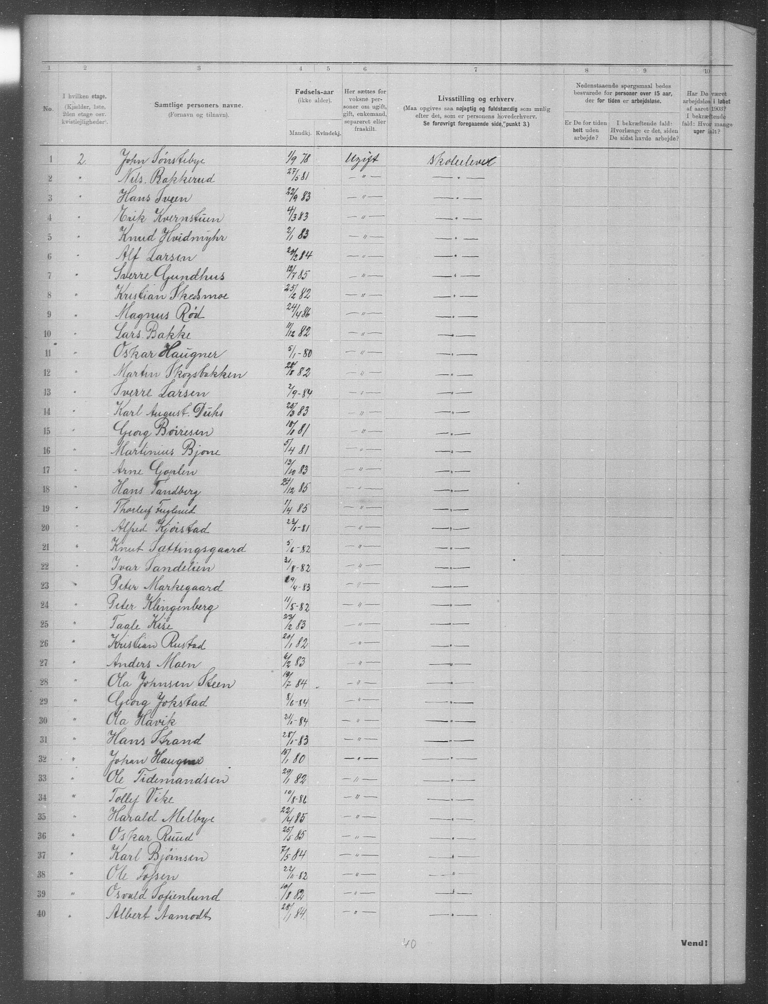 OBA, Municipal Census 1903 for Kristiania, 1903, p. 6141