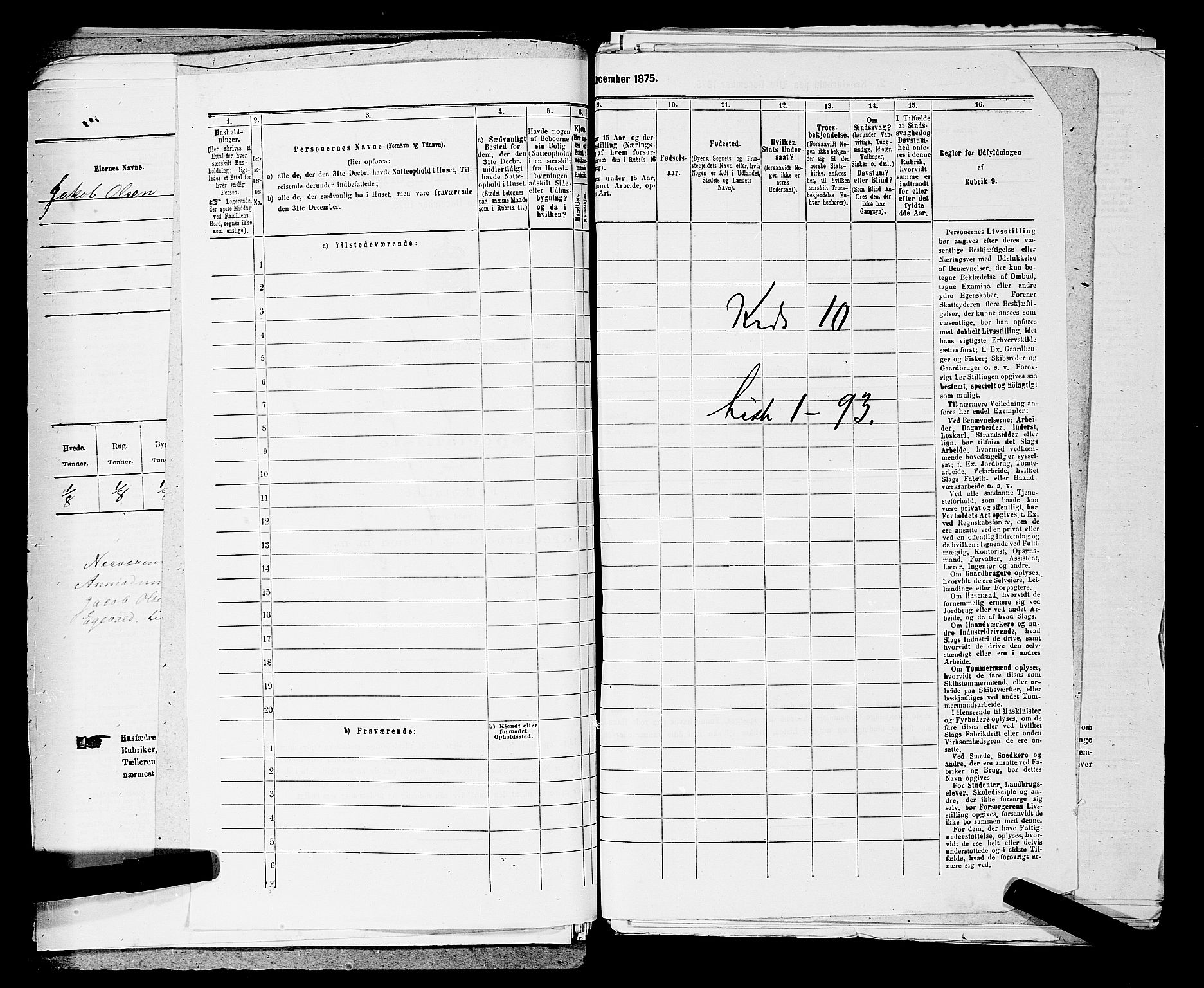SAKO, 1875 census for 0726P Brunlanes, 1875, p. 1184