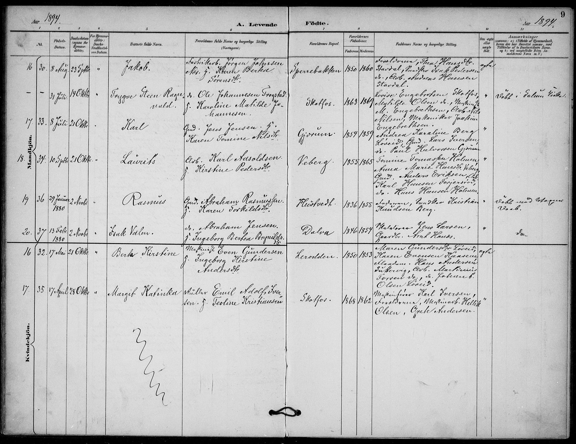 Solum kirkebøker, AV/SAKO-A-306/F/Fb/L0002: Parish register (official) no. II 2, 1893-1901, p. 9