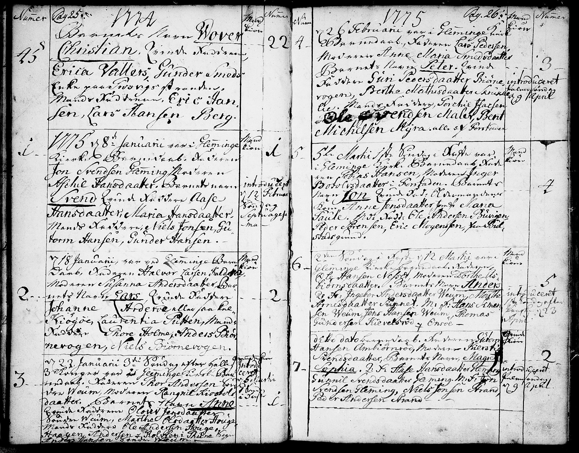 Glemmen prestekontor Kirkebøker, AV/SAO-A-10908/F/Fa/L0002: Parish register (official) no. 2, 1771-1803, p. 25-26